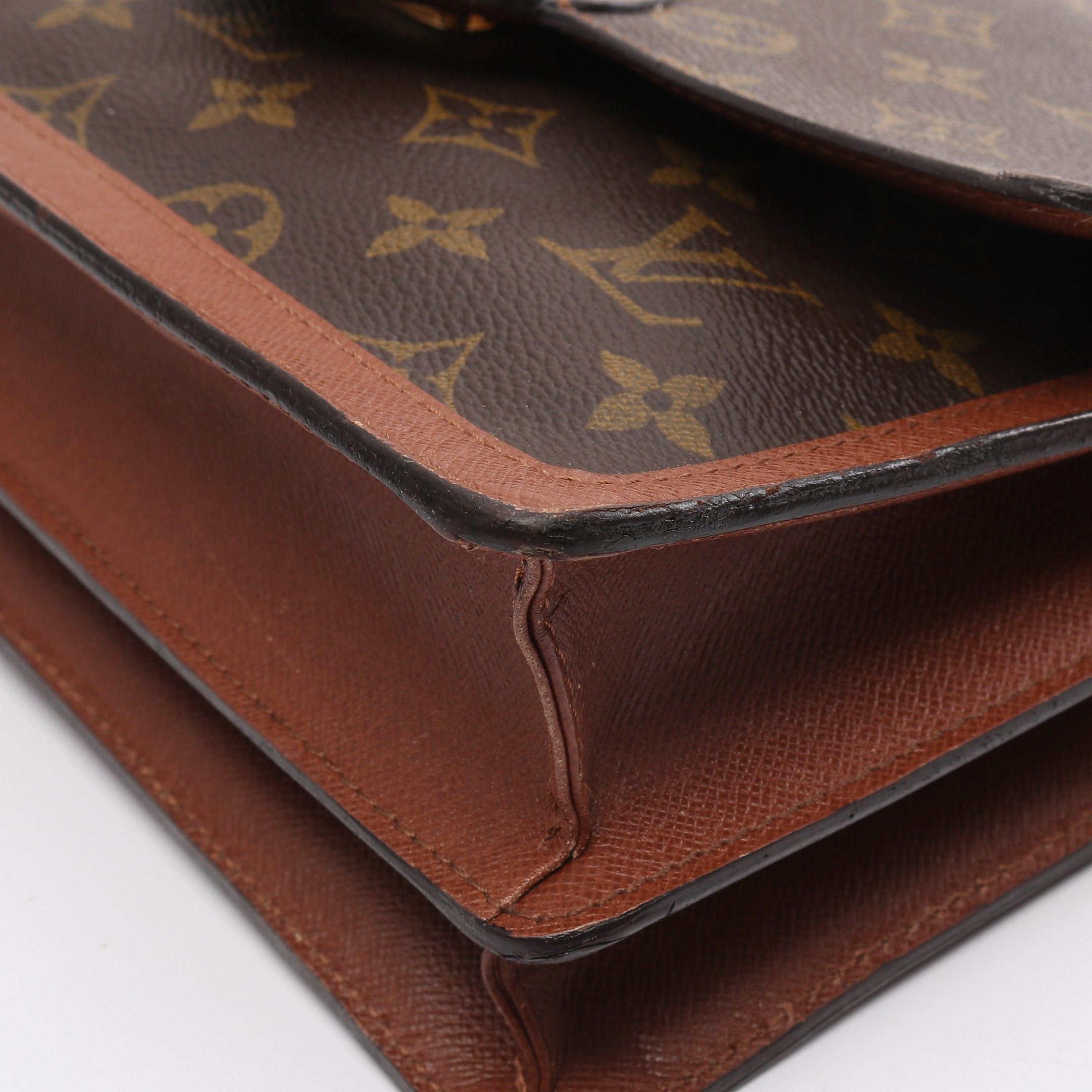 Louis Vuitton Louis Vuitton Raspail Monogram Shoulder Bag Leather Brown Size ONE SIZE - 7 Thumbnail