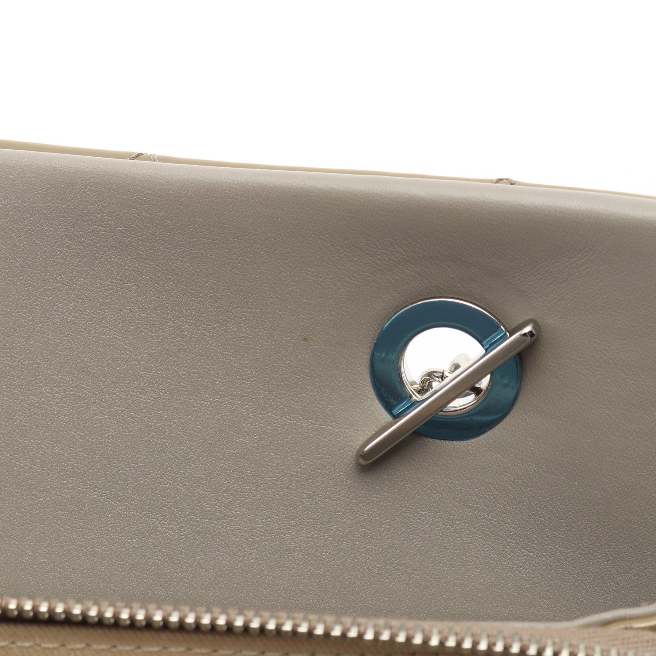 Chanel Chanel Matelasse Chain Shoulder Bag Tote Patent Leather Gray Beige Silver Hardware Size ONE SIZE - 9 Thumbnail