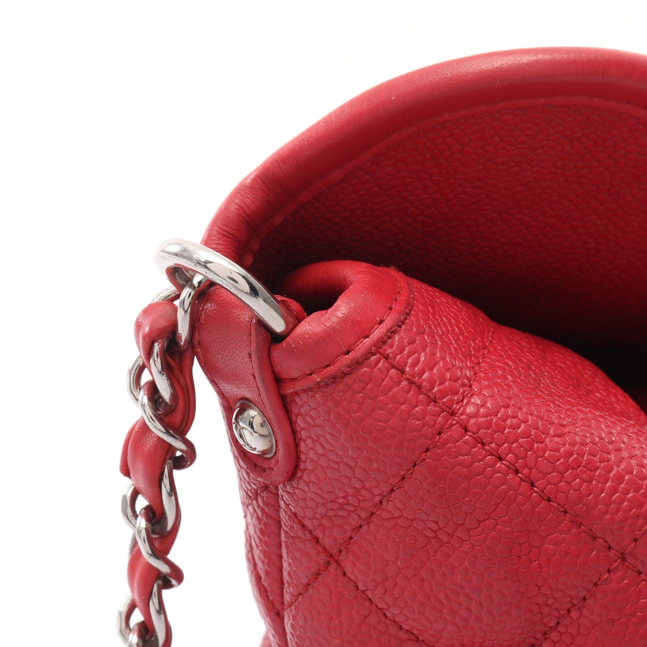 Chanel Chanel Matelasse Chain Shoulder Bag Caviar Skin Pink Red Silver Hardware Size ONE SIZE - 8 Thumbnail