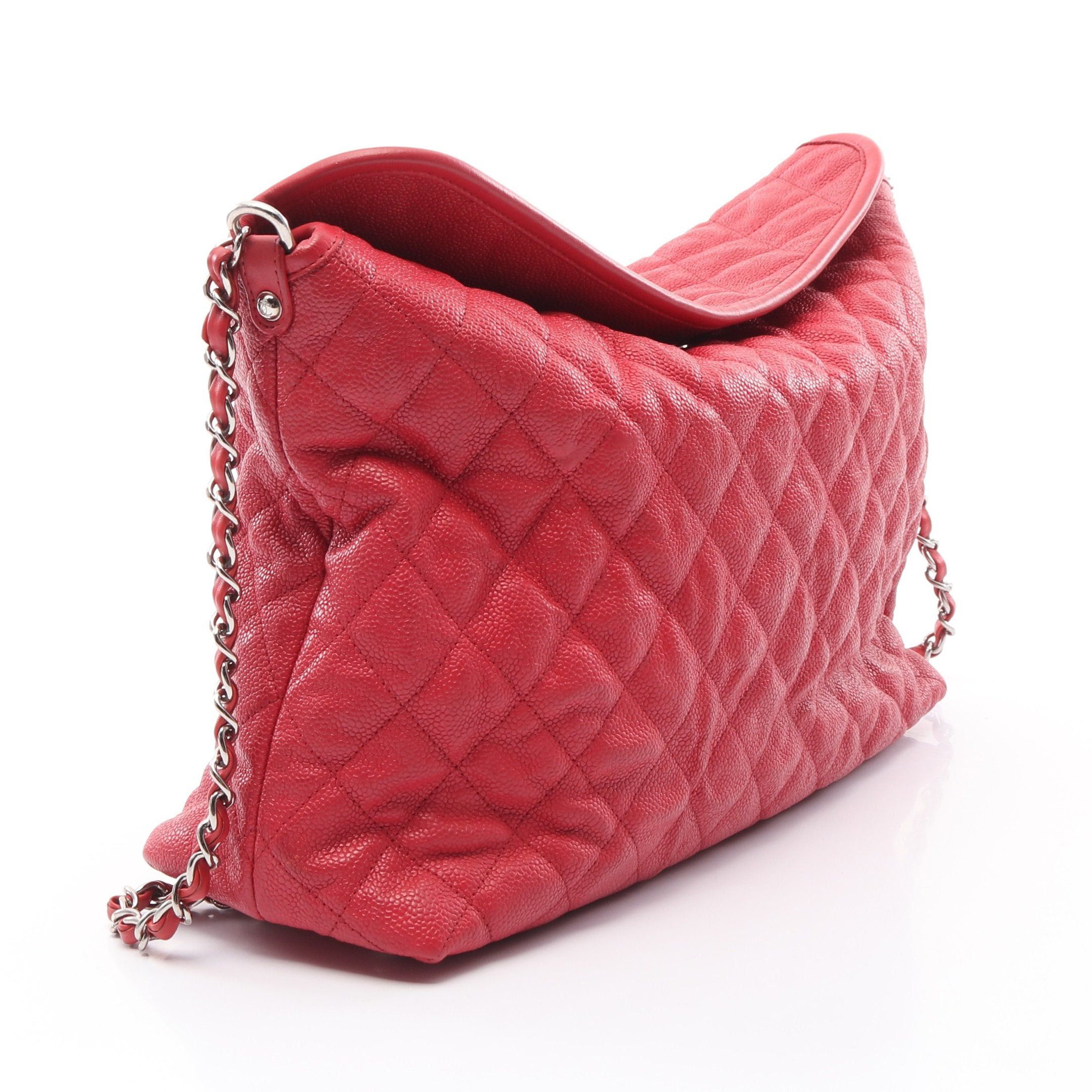 Chanel Chanel Matelasse Chain Shoulder Bag Caviar Skin Pink Red Silver Hardware Size ONE SIZE - 2 Thumbnail