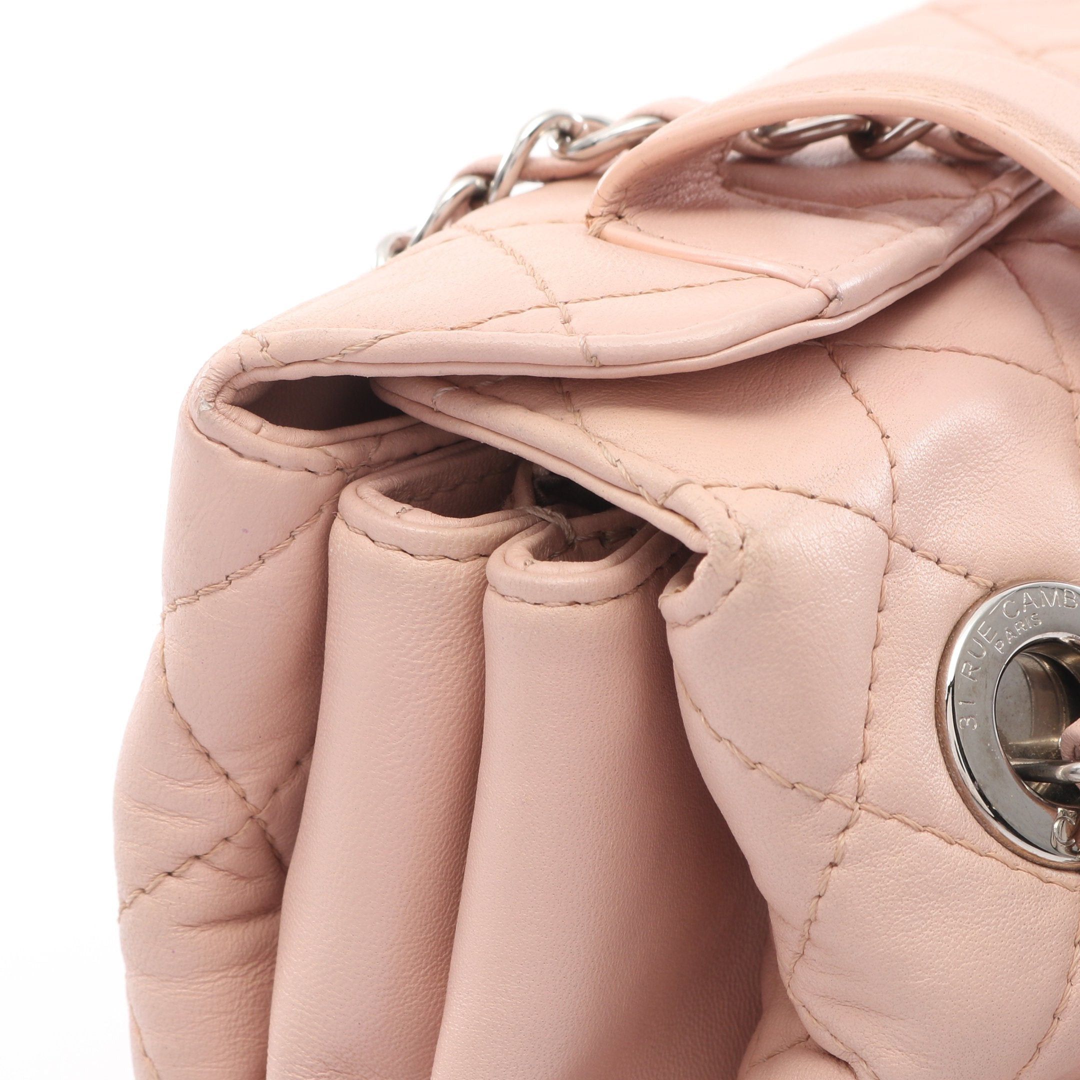 Chanel Chanel Matelasse Chain Shoulder Bag Lambskin Light Pink Silver Hardware Size ONE SIZE - 10 Thumbnail
