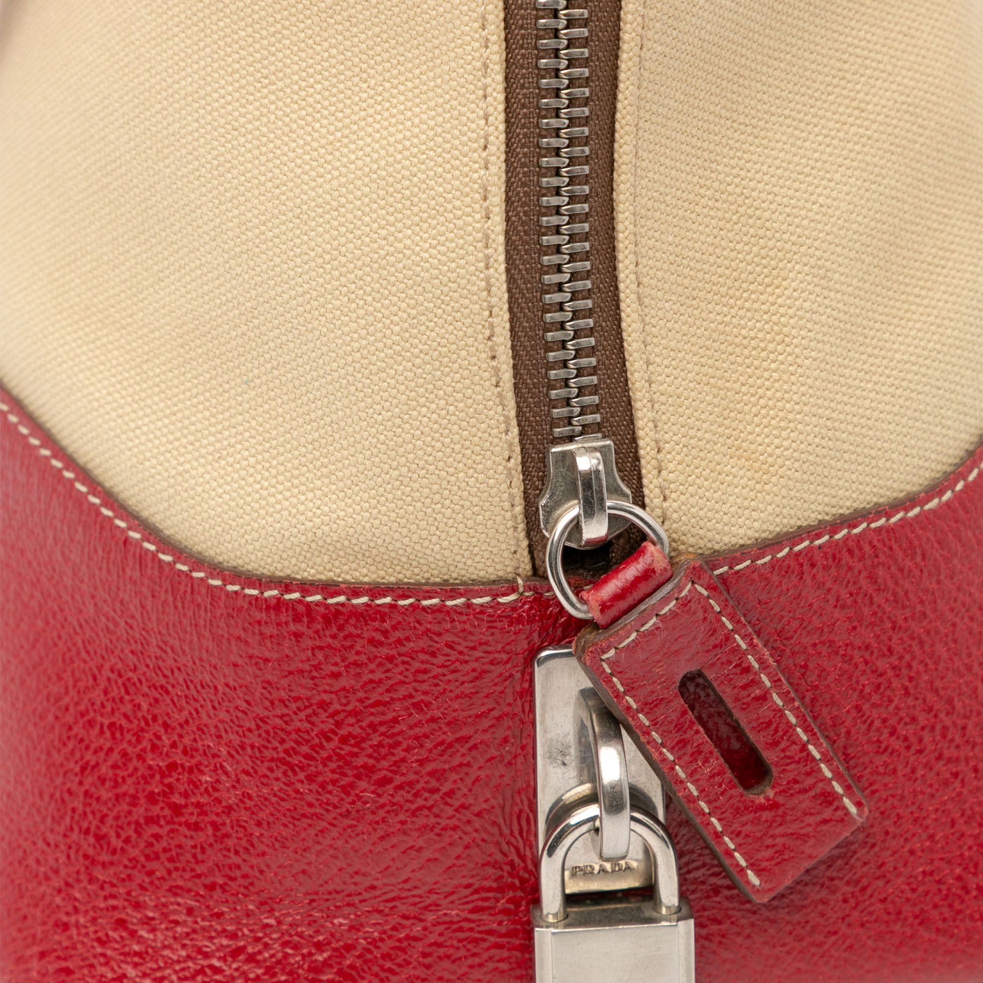 Prada Prada Cinghiale Trimmed Canapa Handbag Size ONE SIZE - 6 Thumbnail