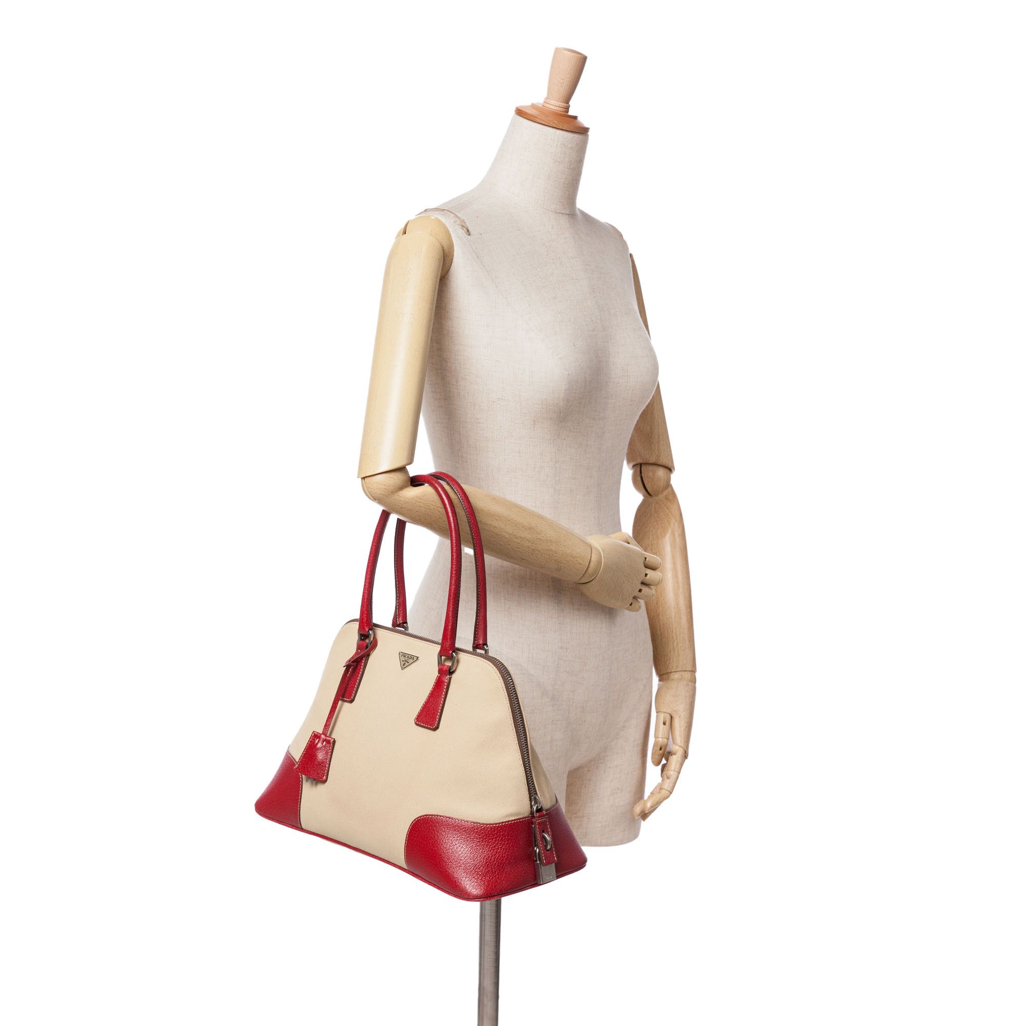 Prada Prada Cinghiale Trimmed Canapa Handbag Size ONE SIZE - 9 Thumbnail