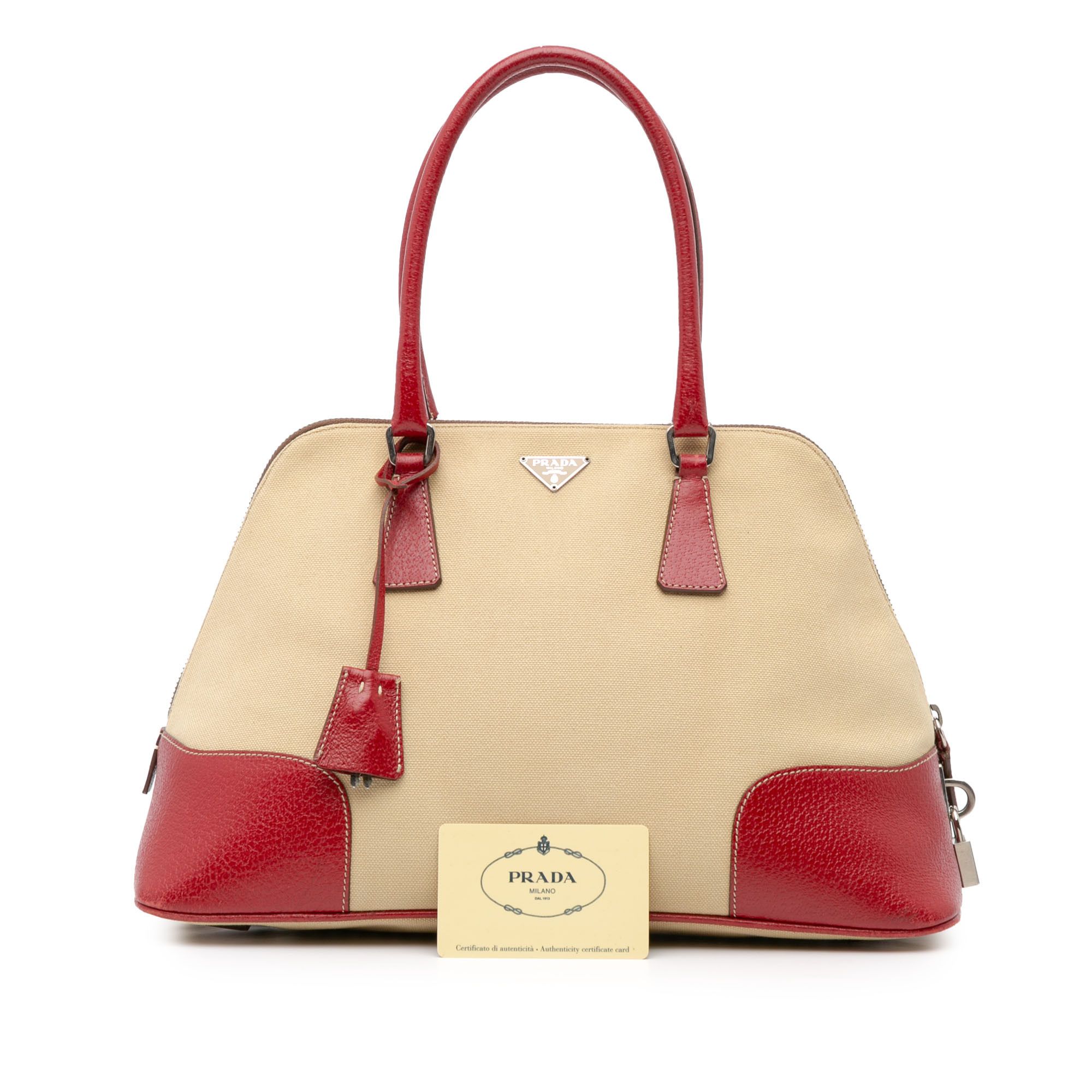 Prada Prada Cinghiale Trimmed Canapa Handbag Size ONE SIZE - 10 Thumbnail