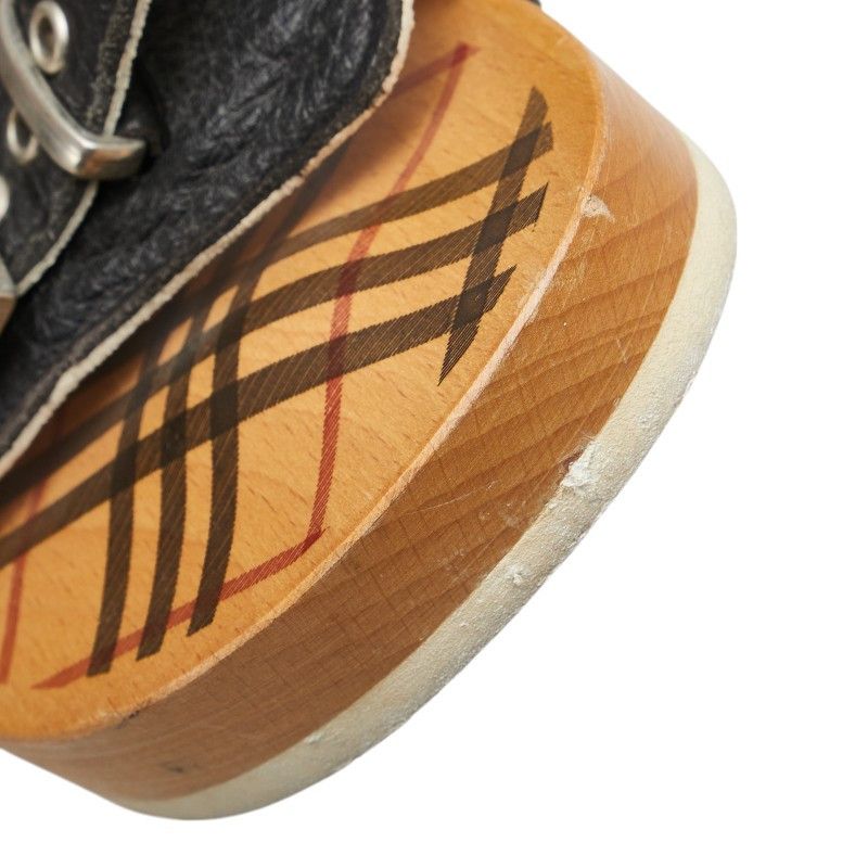 Burberry Burberry Burberry Nova Check Wood Leather Sandals Leather Other Size ONE SIZE - 10 Thumbnail