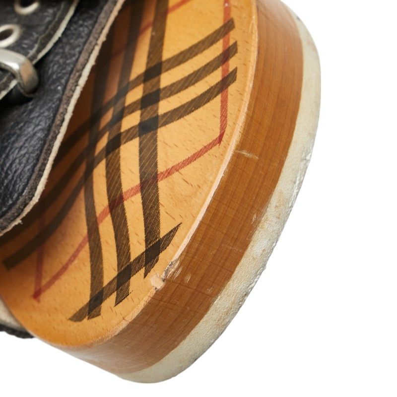 Burberry Burberry Burberry Nova Check Wood Leather Sandals Leather Other Size ONE SIZE - 11 Thumbnail