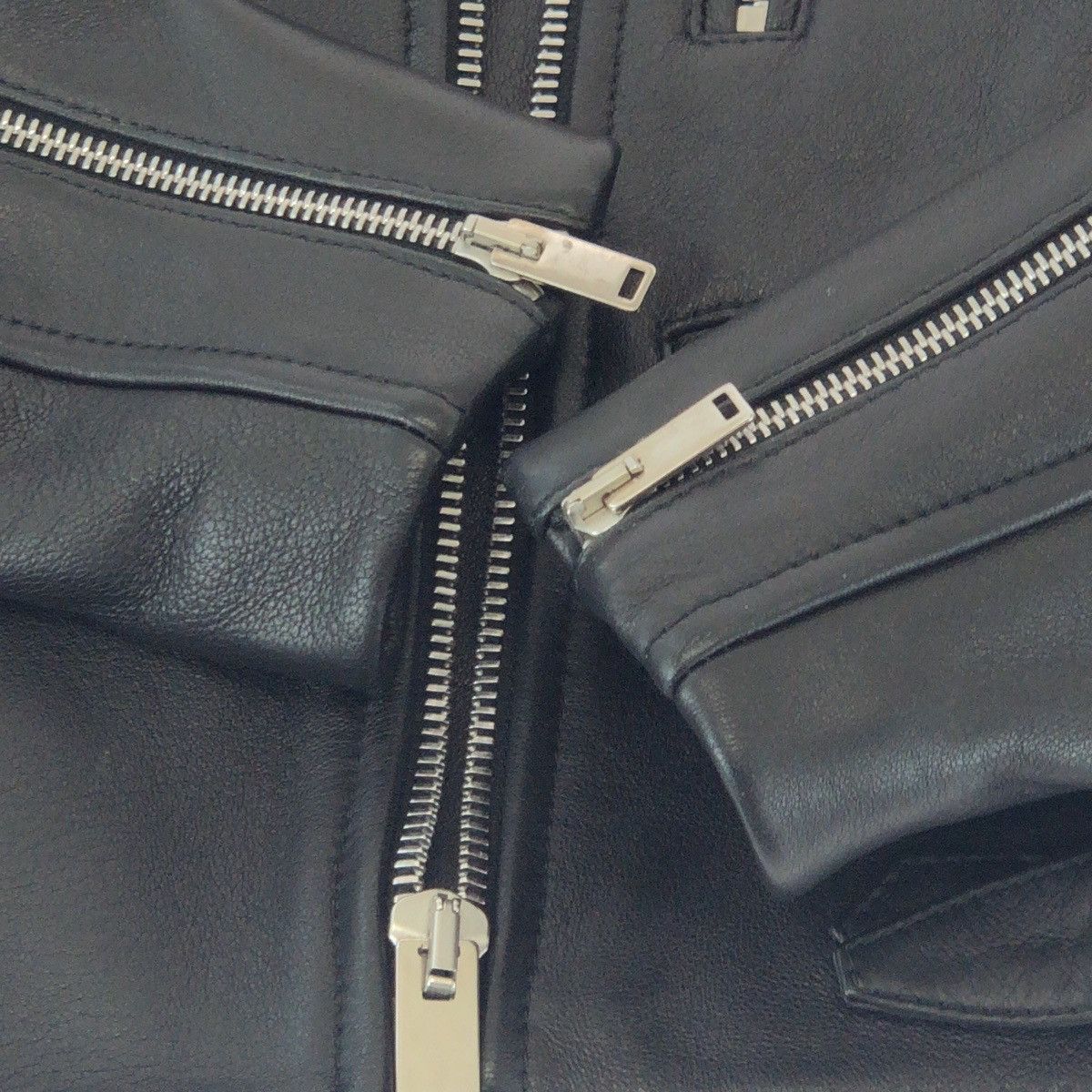 Celine Celine Celine Leather Lined Riders Jacket Leather Jacket 251904533 Leather Outerwear 251904533 Size ONE SIZE - 10 Thumbnail