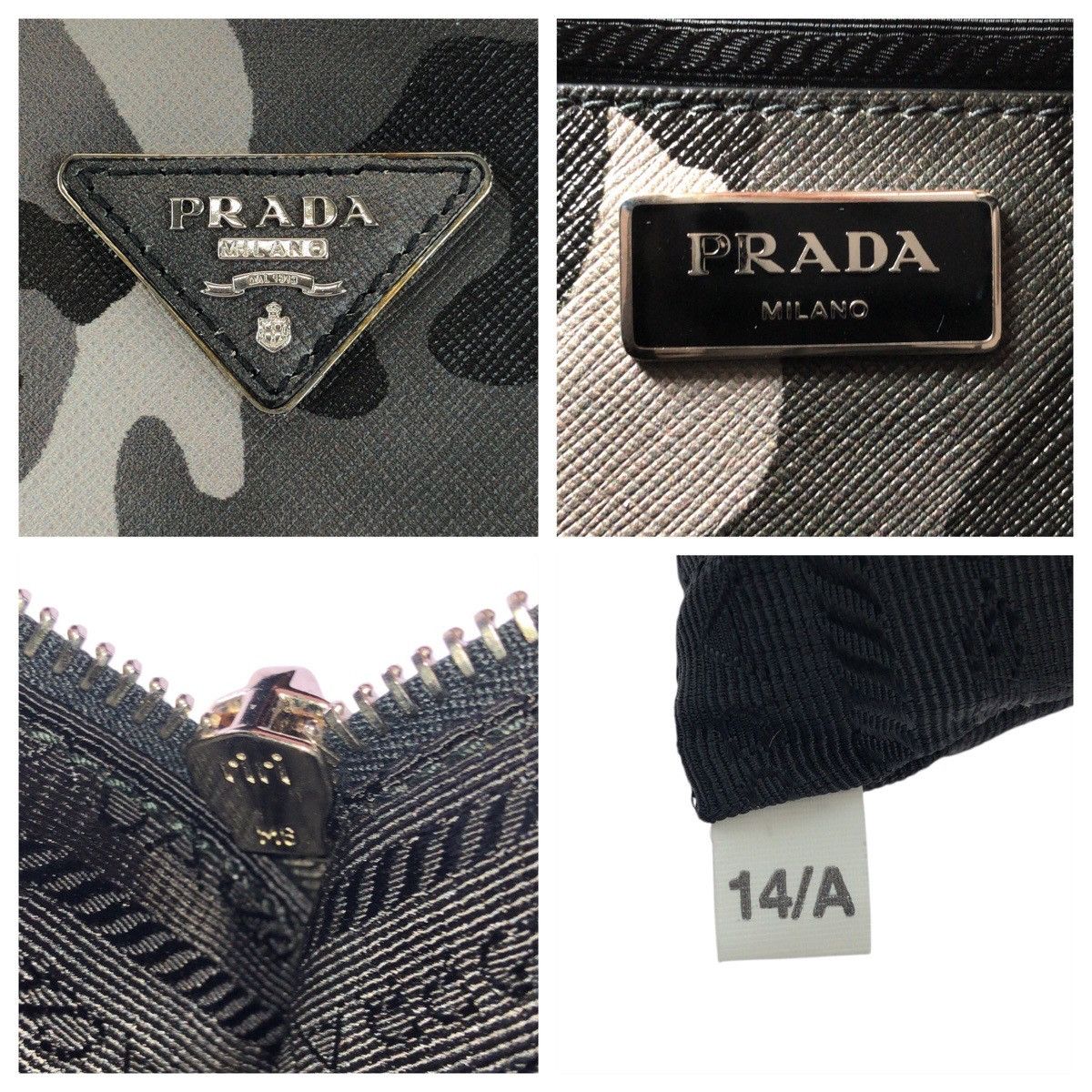 Prada Prada Prada Saffiano Triangle Logo Plate Leather Handbag Leather Handbag Size ONE SIZE - 4 Thumbnail