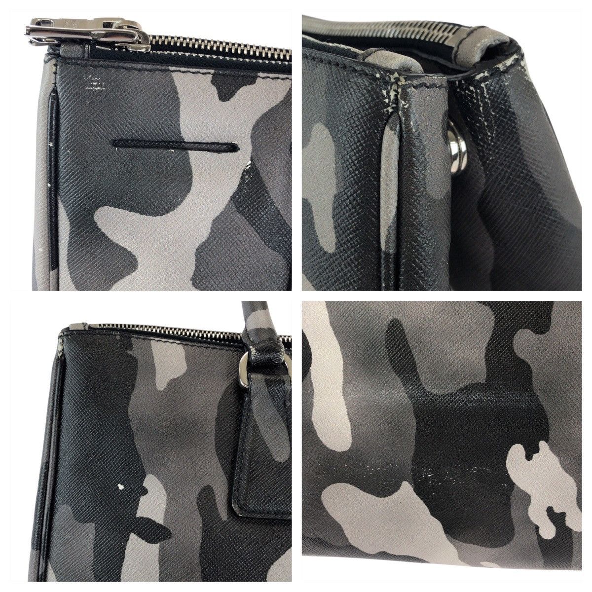 Prada Prada Prada Saffiano Triangle Logo Plate Leather Handbag Leather Handbag Size ONE SIZE - 5 Thumbnail