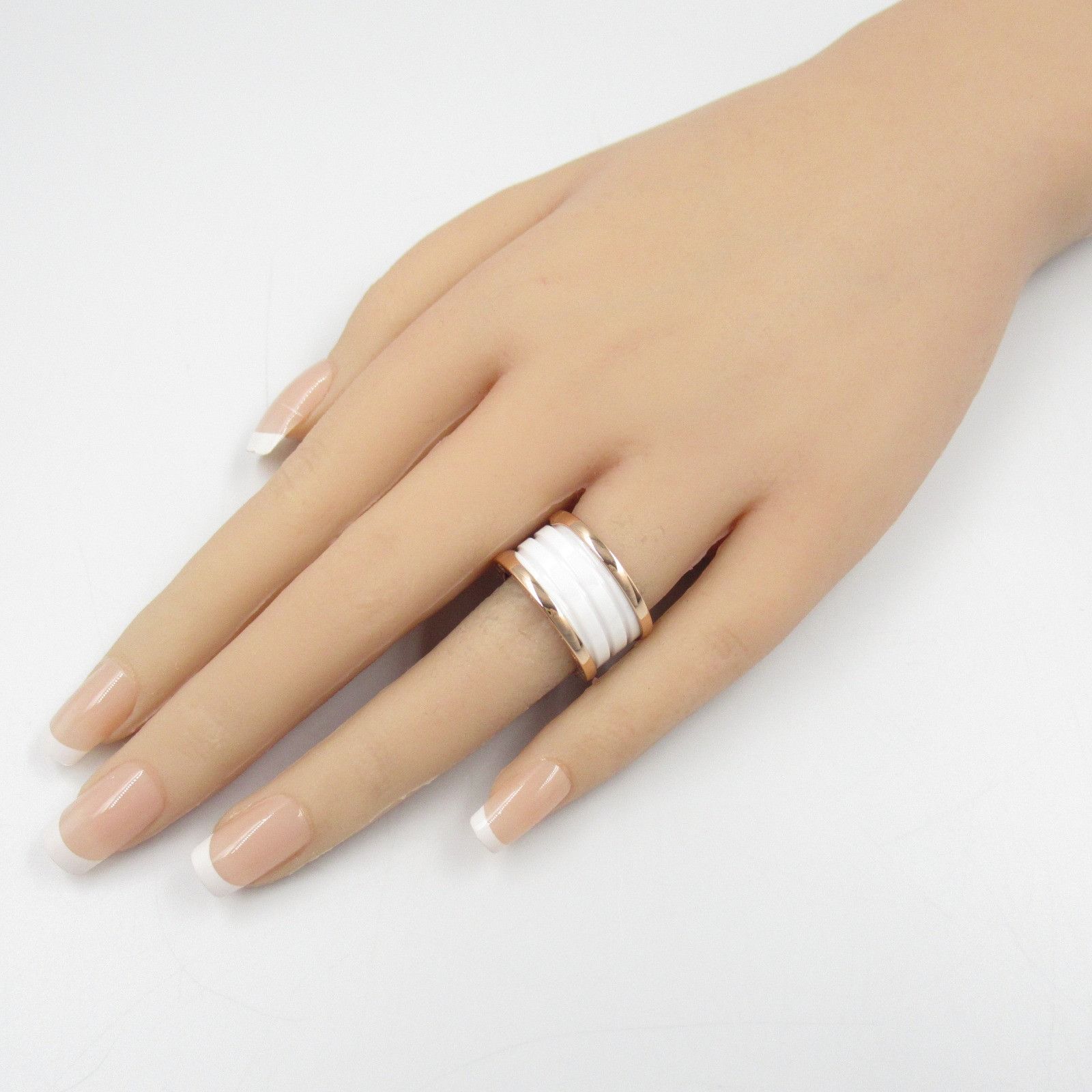 Bvlgari Bvlgari Bvlgari B-zero1 Au750 Ceramic Ring Size 11.5