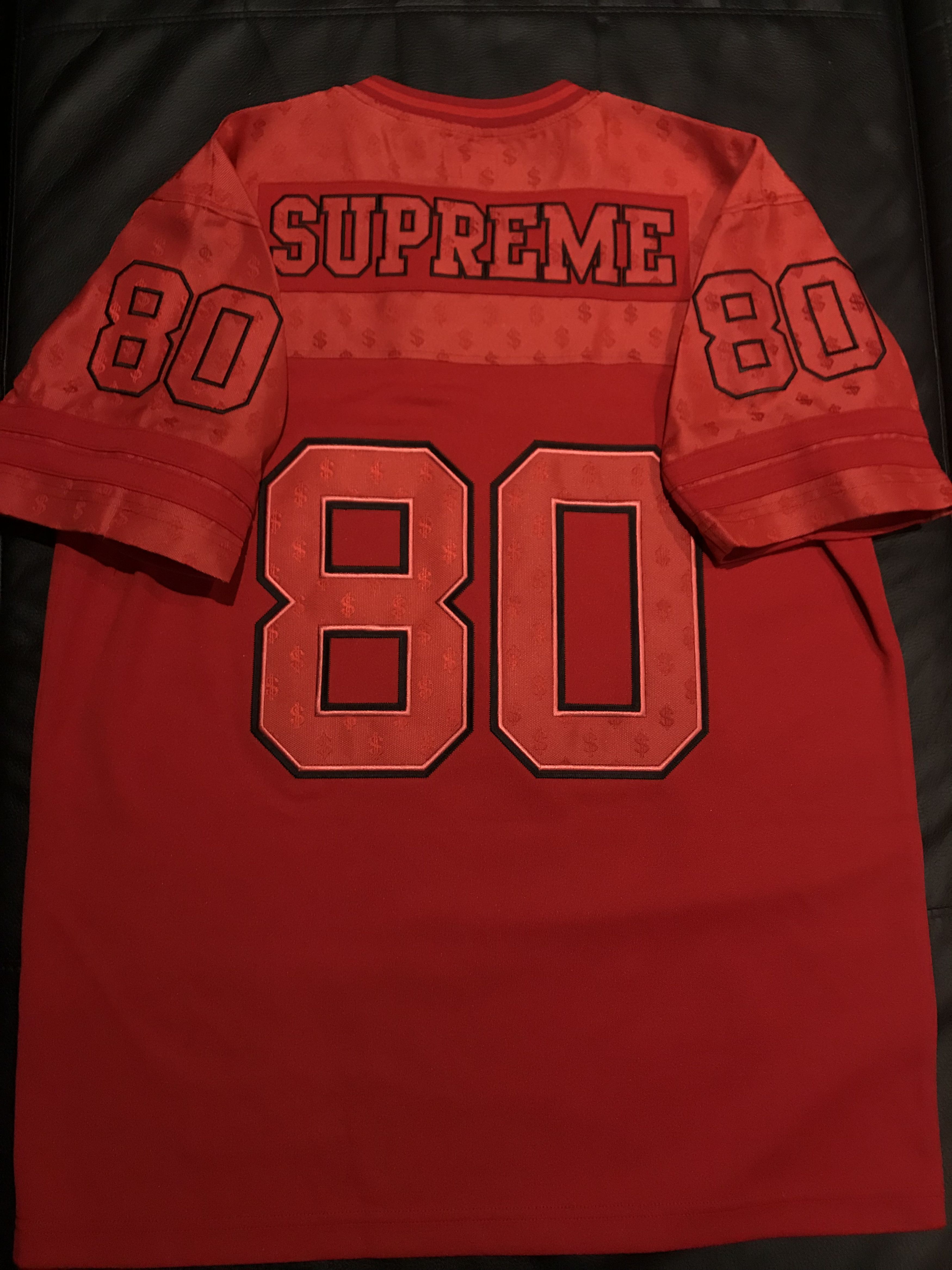 Supreme Supreme Monogram Football Jersey *Red* | Grailed