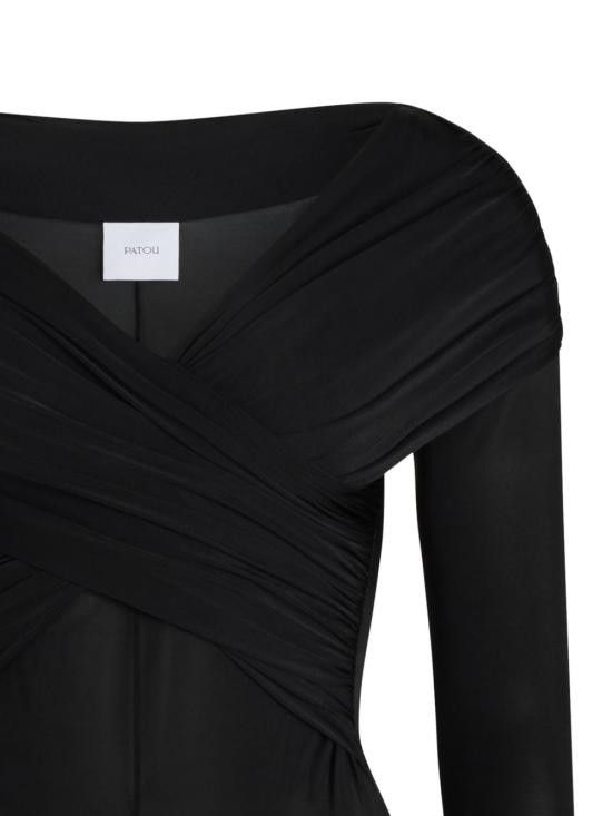 Patou PATOU Women Bodysuit Tops JE1469973 999B Black Size S / US 4 / IT 40 - 2 Thumbnail