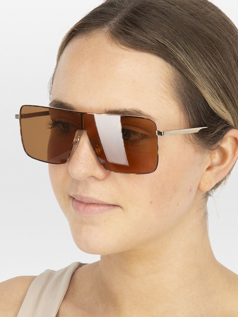 Victoria Beckham Caramel Tinted Shield Sunglasses | Grailed display picture 1
