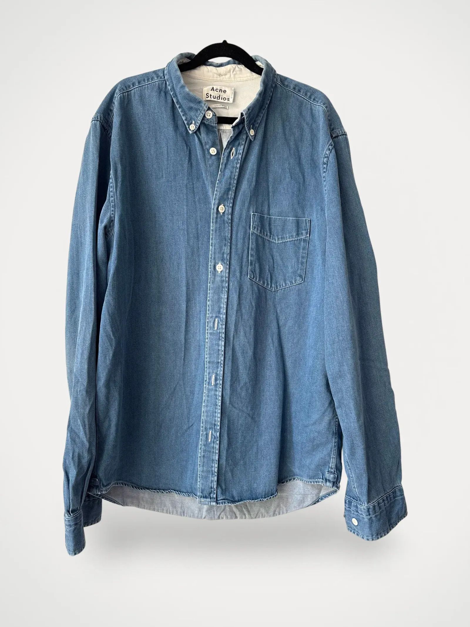 Acne Studios Acne Studios Isherwood den Shirt Size US M / EU 48-50 / 2 - 2 Thumbnail