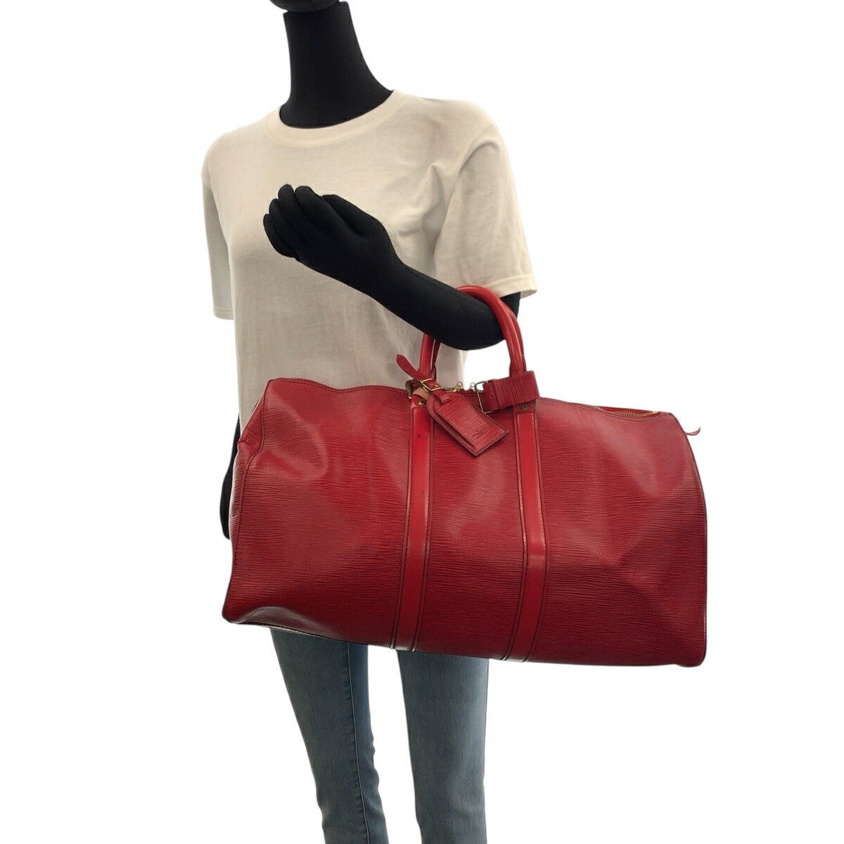 Louis Vuitton Louis Vuitton Louis Vuitton Epi Keepall Boston Bag M42977 Leather Travel Bag M42977 DUTY FREE for USA Size ONE SIZE - 3 Thumbnail