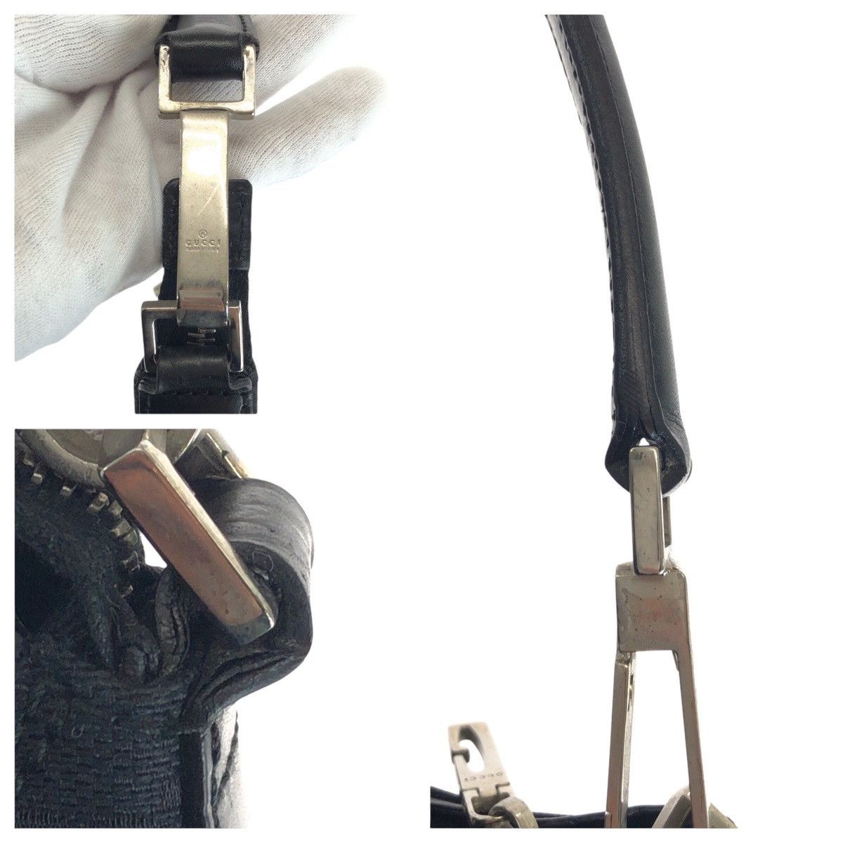 Gucci Gucci Gucci GG Canvas/Leather Hobo Shoulder Bag 000 0602 Canvas Shoulder Bag 000 0602 DUTY FREE for USA Size ONE SIZE - 5 Thumbnail