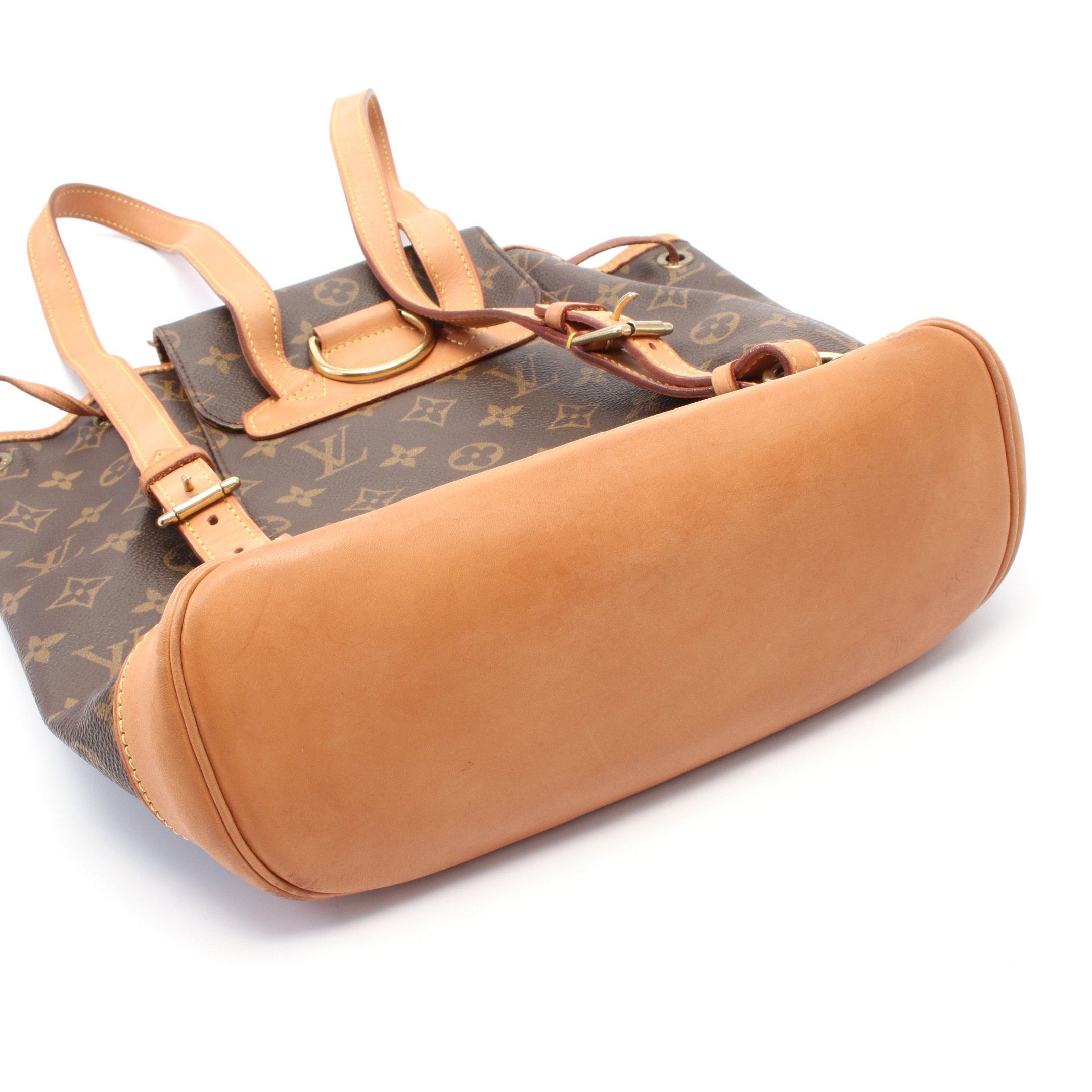 Louis Vuitton Louis Vuitton Montsouris Mm Monogram Backpack Rucksack Leather Brown Size ONE SIZE - 8 Thumbnail