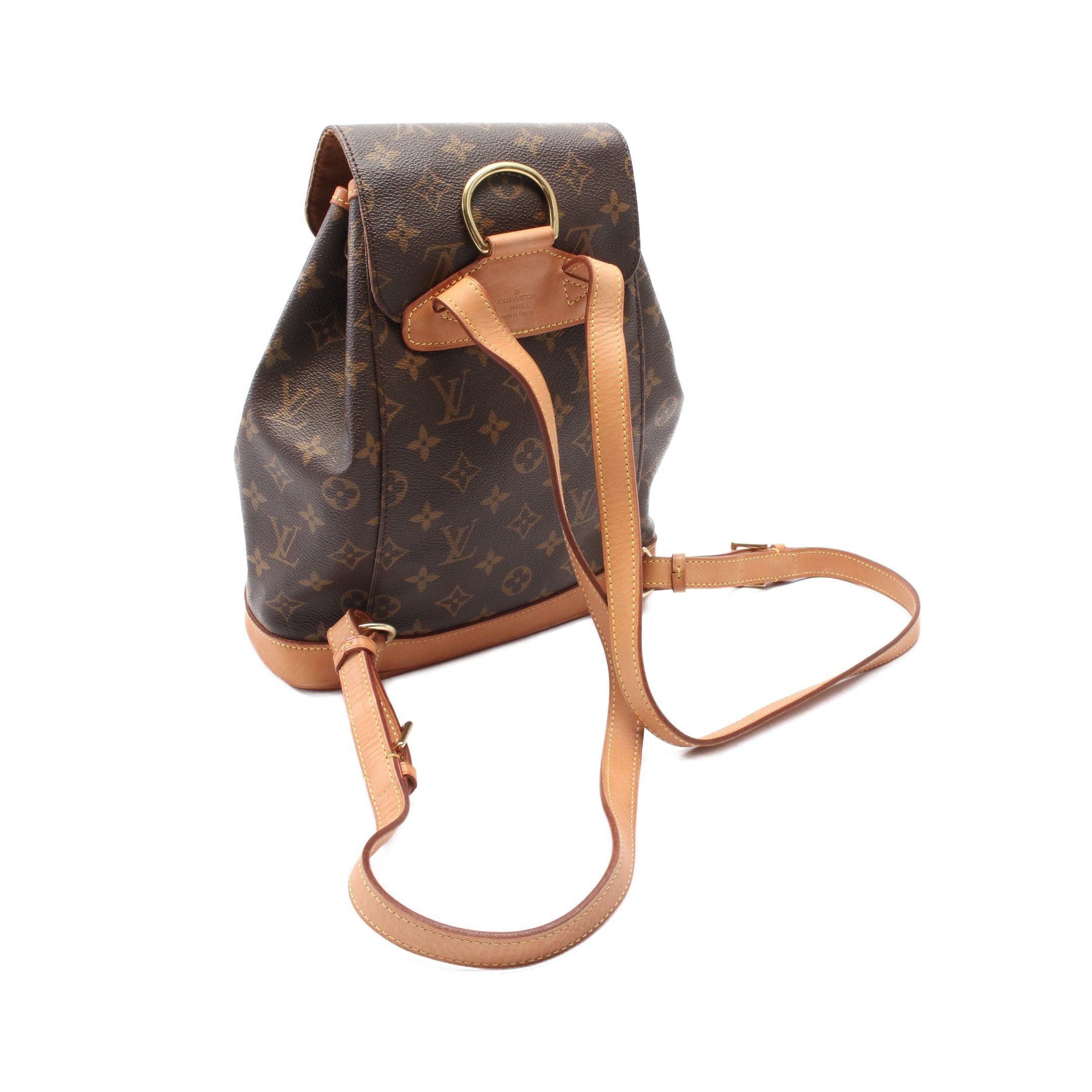 Louis Vuitton Louis Vuitton Montsouris Mm Monogram Backpack Rucksack Leather Brown Size ONE SIZE - 2 Thumbnail