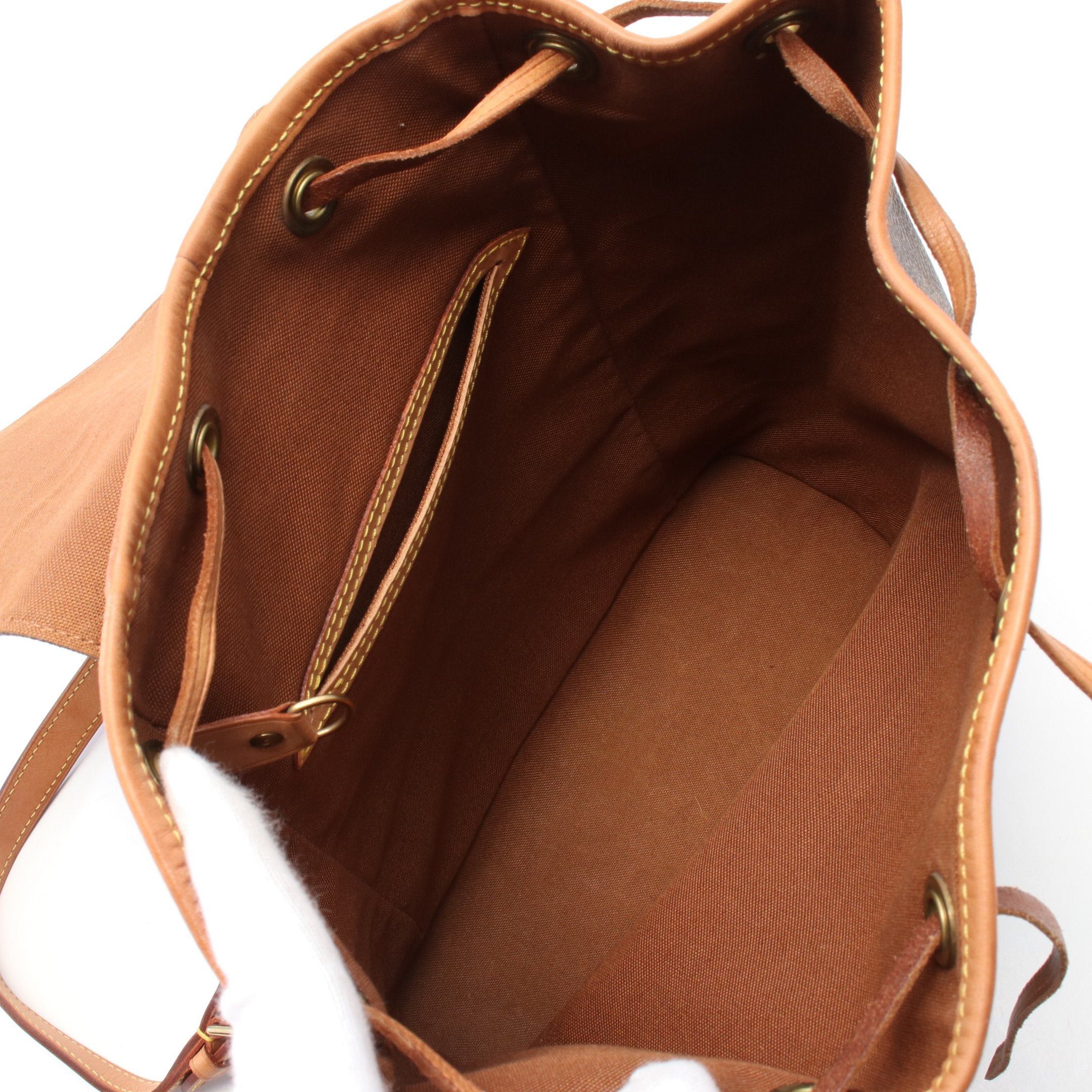 Louis Vuitton Louis Vuitton Montsouris Mm Monogram Backpack Rucksack Leather Brown Size ONE SIZE - 3 Thumbnail