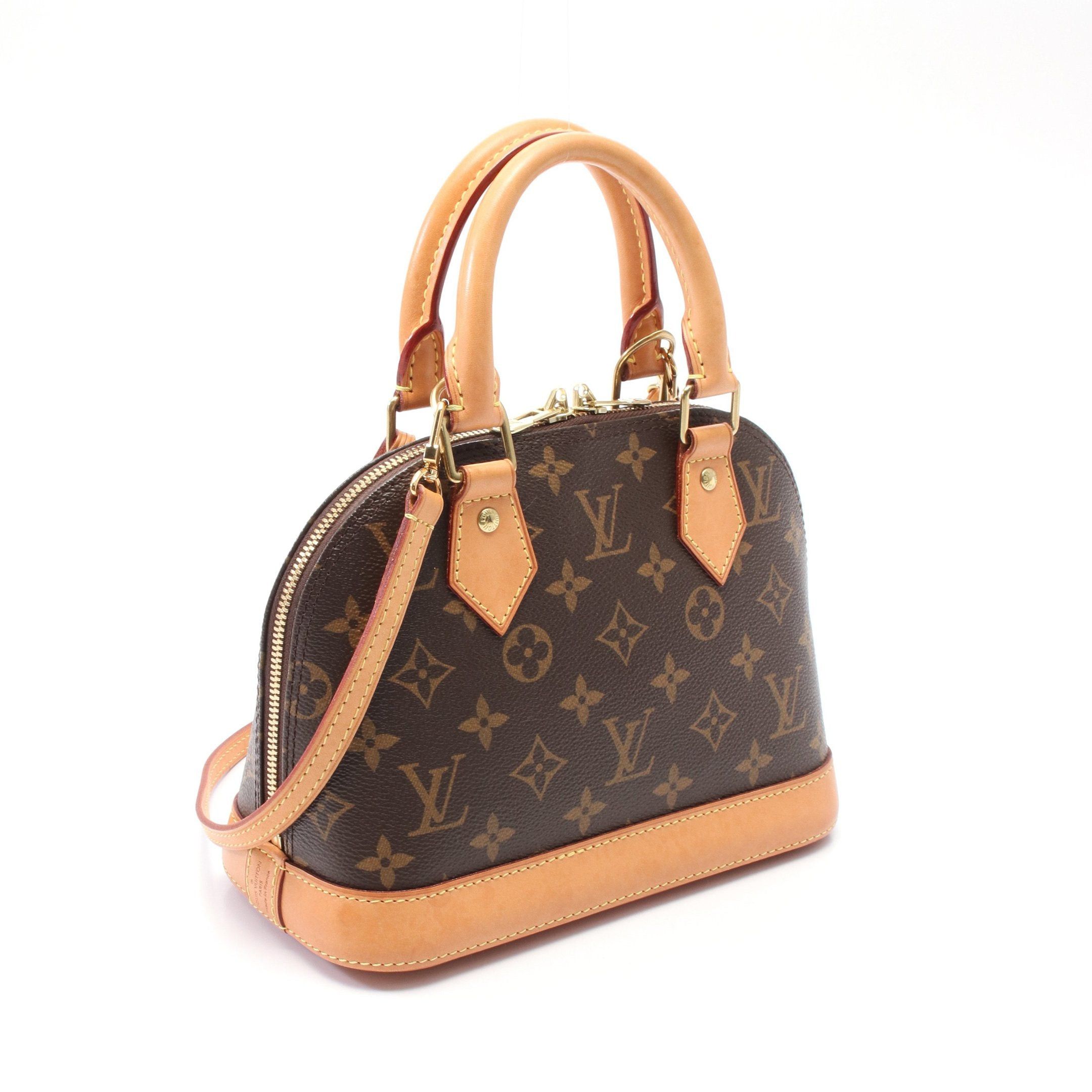 Louis Vuitton Louis Vuitton Alma Bb Monogram Handbag Leather Brown Size ONE SIZE - 2 Thumbnail