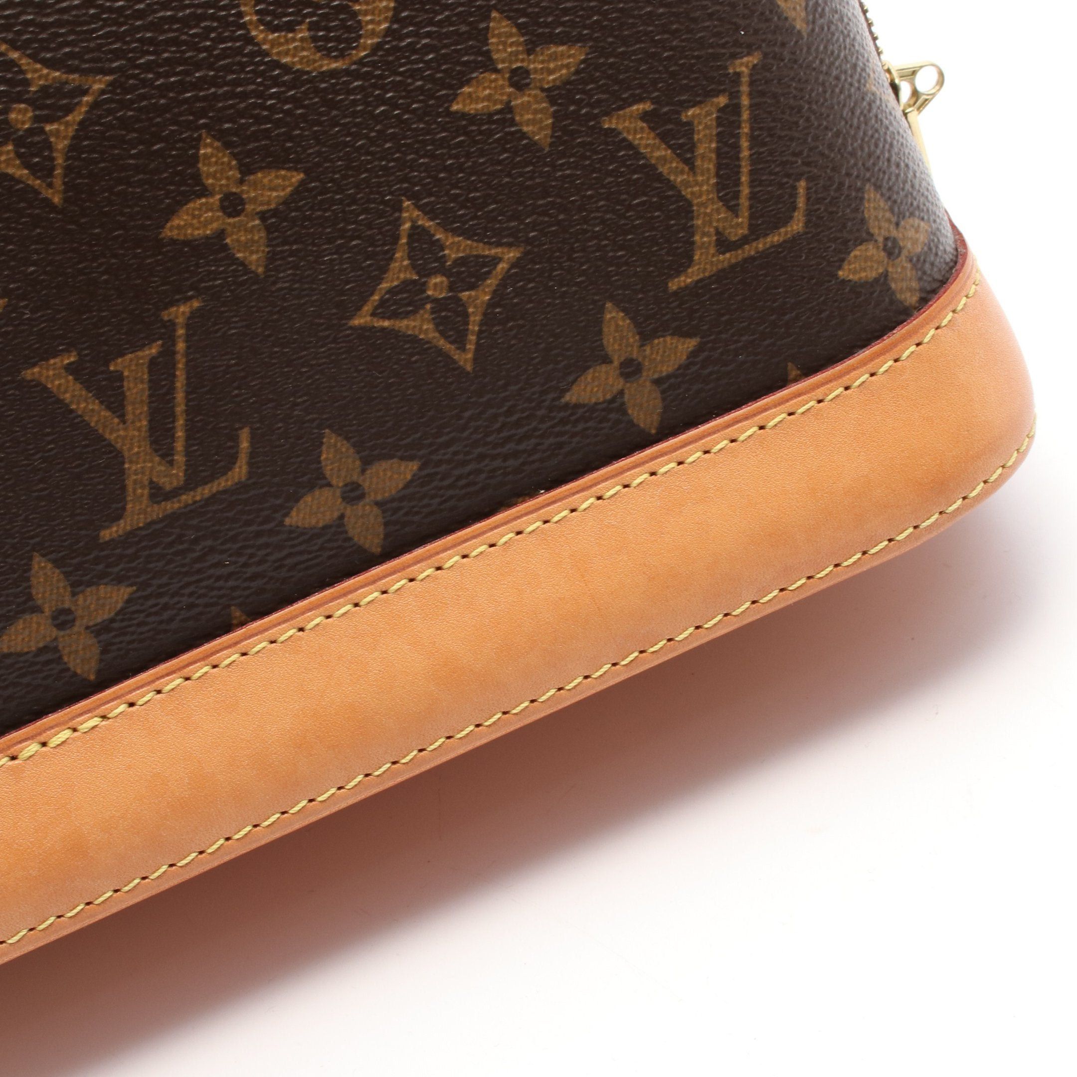 Louis Vuitton Louis Vuitton Alma Bb Monogram Handbag Leather Brown Size ONE SIZE - 9 Thumbnail