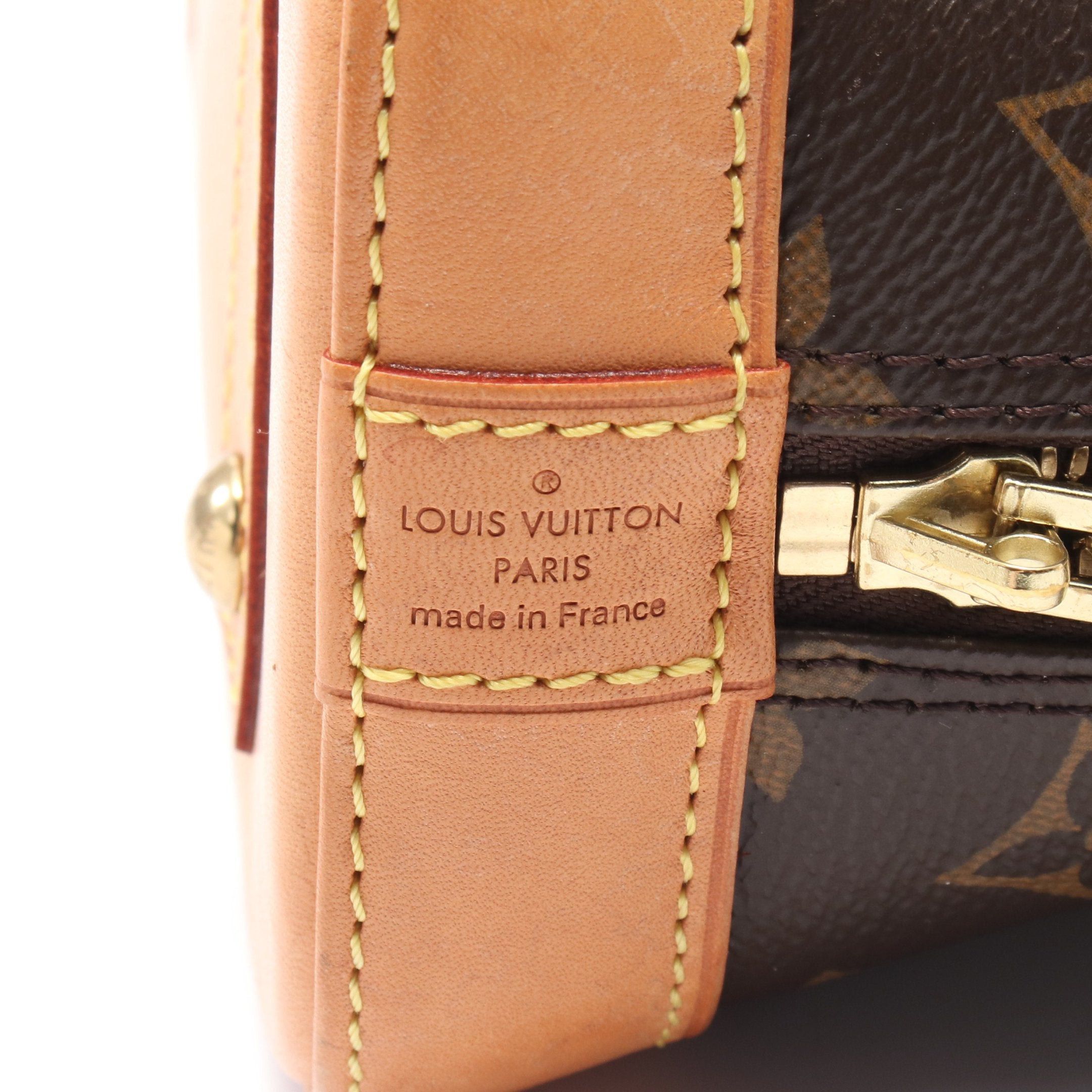 Louis Vuitton Louis Vuitton Alma Bb Monogram Handbag Leather Brown Size ONE SIZE - 4 Thumbnail