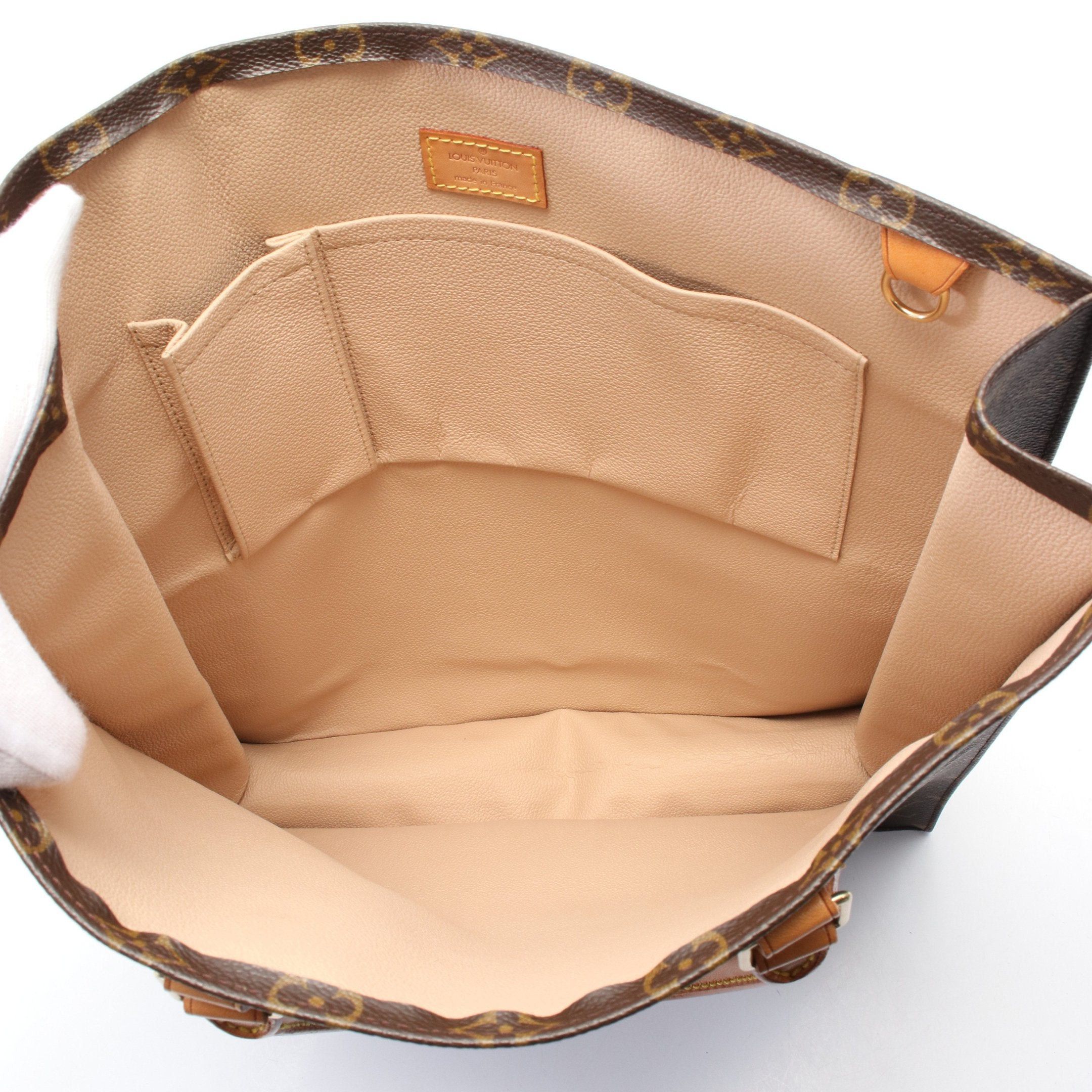 Louis Vuitton Louis Vuitton Sac Plat Monogram Handbag Tote Bag Leather Brown Size ONE SIZE - 3 Thumbnail