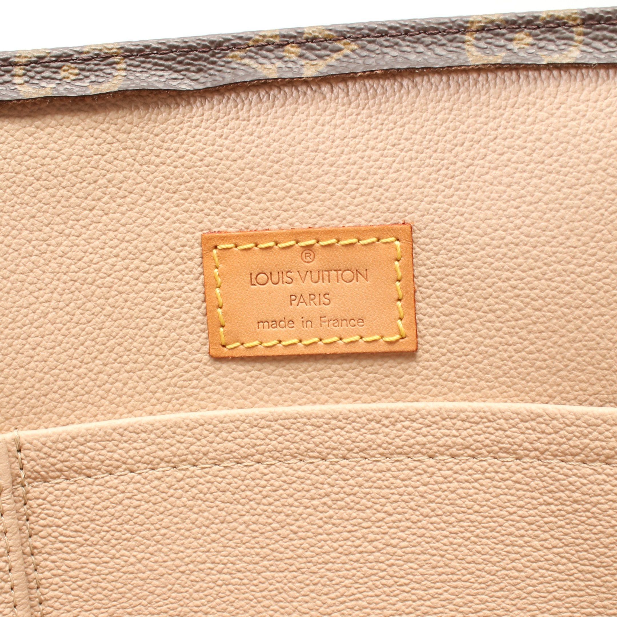 Louis Vuitton Louis Vuitton Sac Plat Monogram Handbag Tote Bag Leather Brown Size ONE SIZE - 4 Thumbnail
