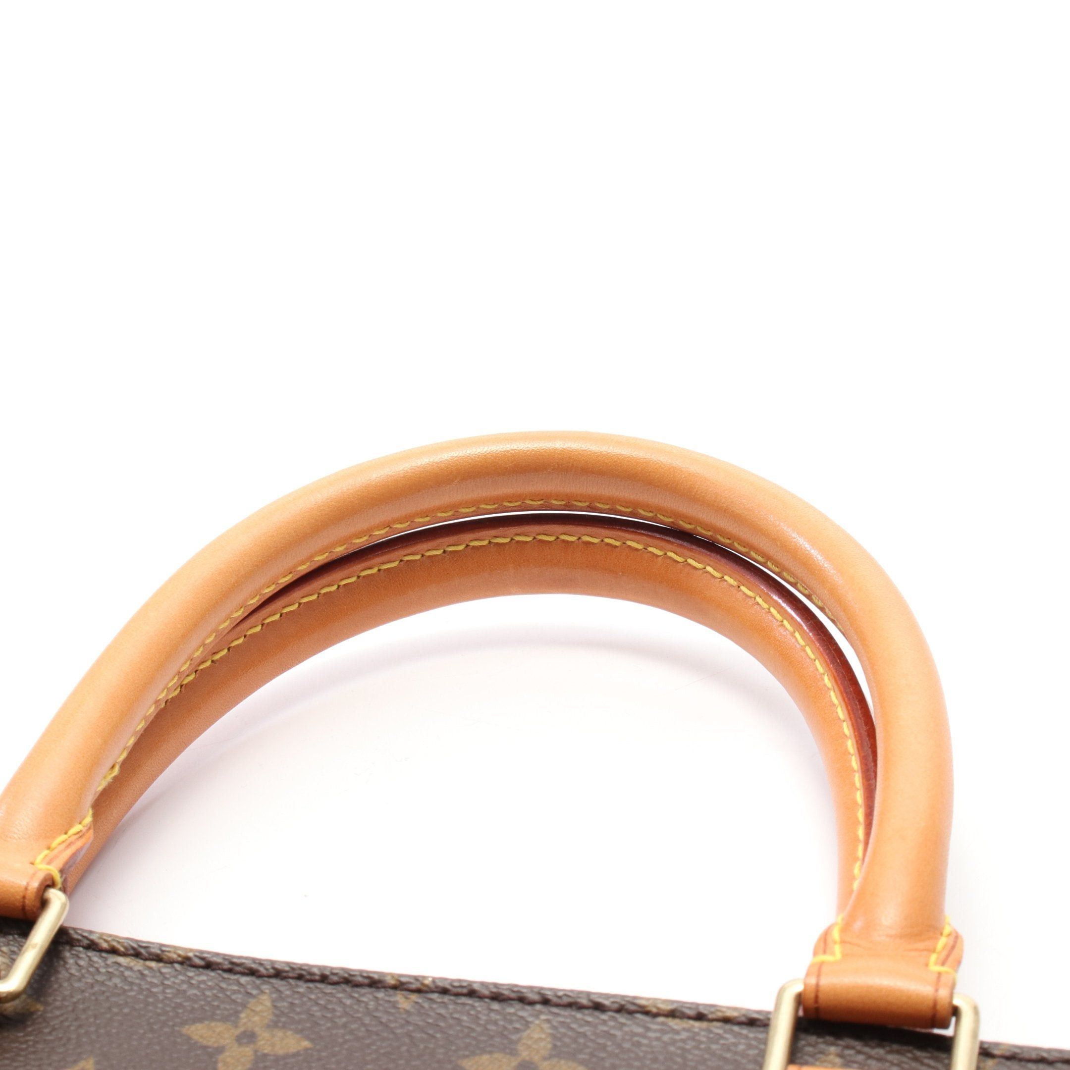 Louis Vuitton Louis Vuitton Sac Plat Monogram Handbag Tote Bag Leather Brown Size ONE SIZE - 7 Thumbnail