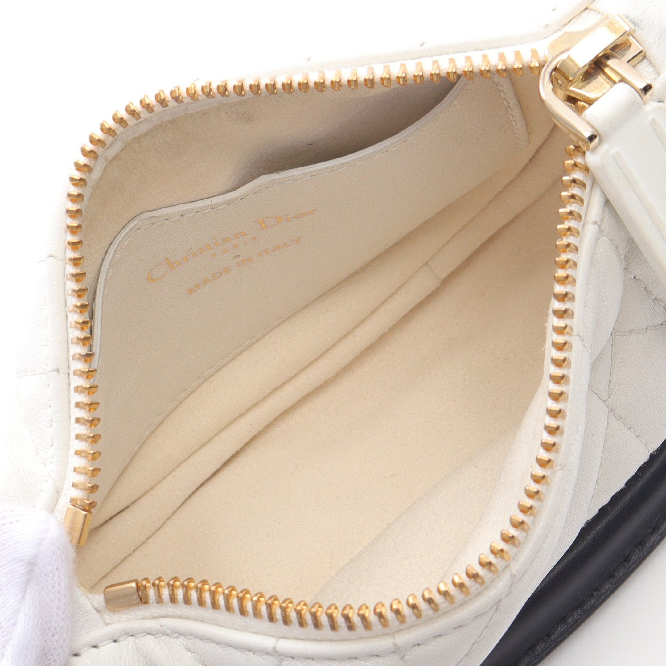 Dior Dior Vibe Micro Chain Shoulder Bag Leather White Dark Navy Size ONE SIZE - 3 Thumbnail