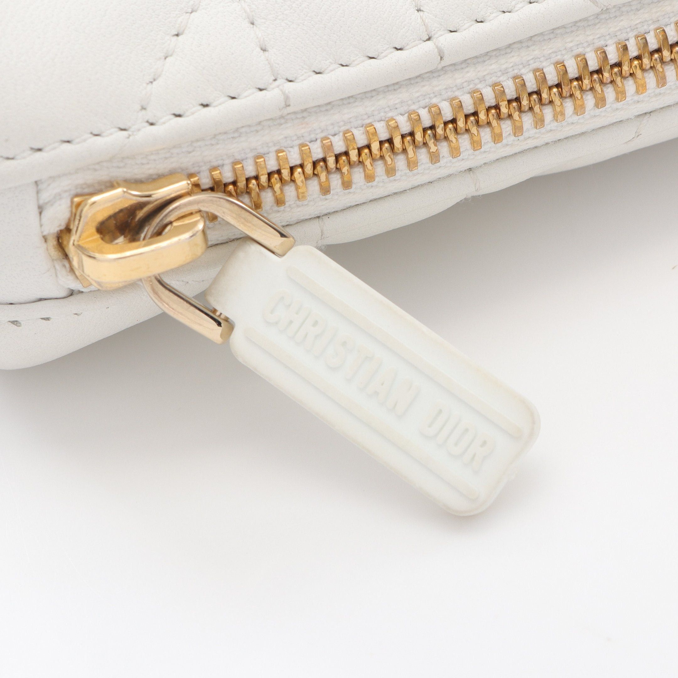 Dior Dior Vibe Micro Chain Shoulder Bag Leather White Dark Navy Size ONE SIZE - 7 Thumbnail