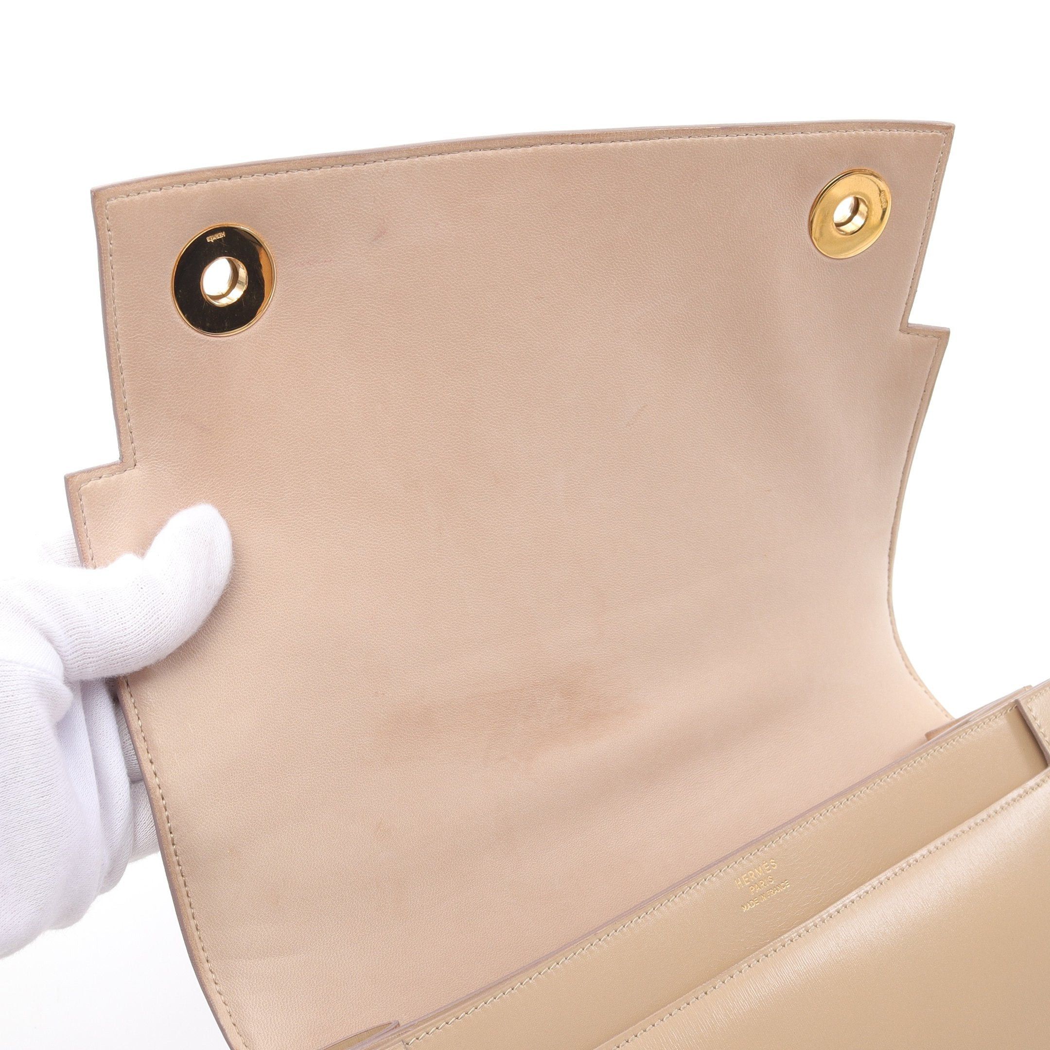 Hermes Hermes Piano Handbag Box Calf Beige Gold Hardware ○M Stamp Size ONE SIZE - 9 Thumbnail