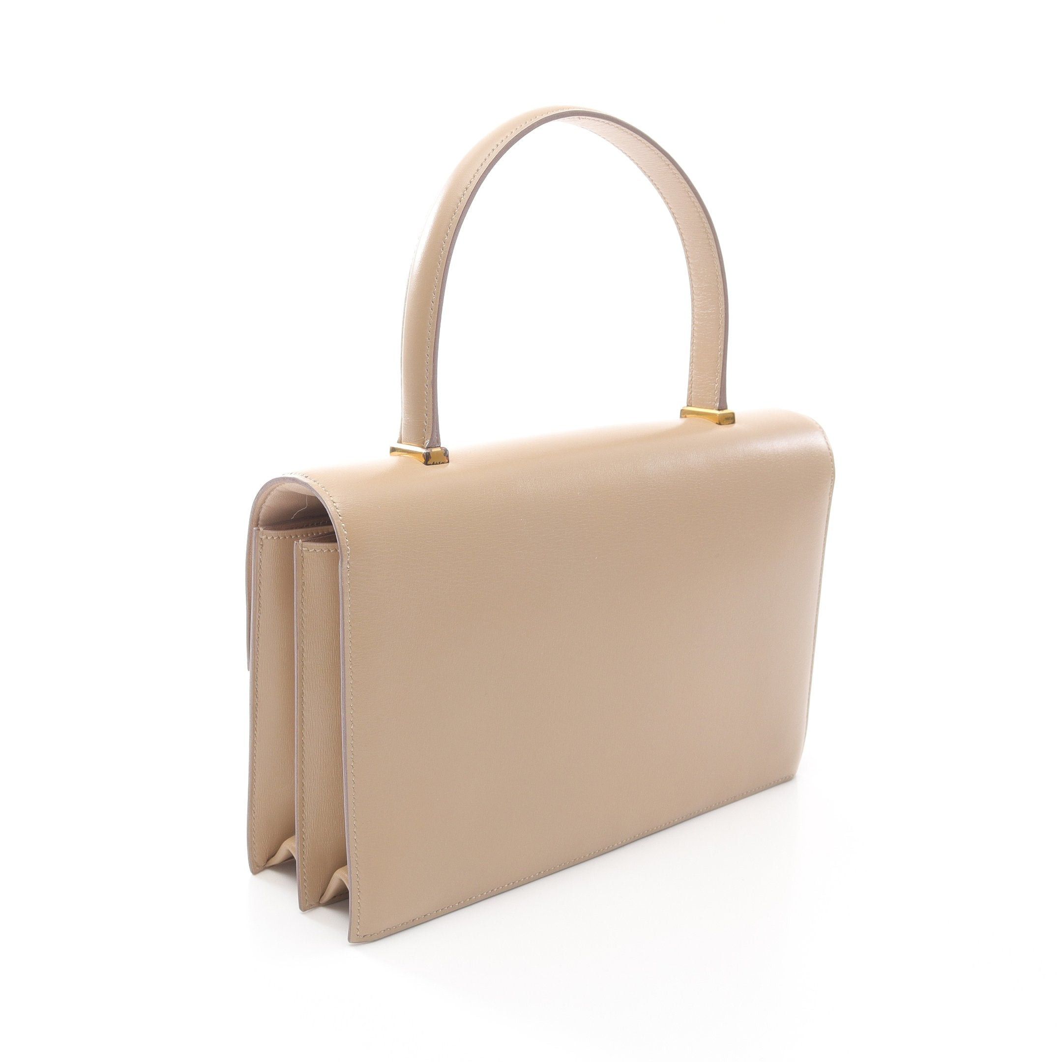 Hermes Hermes Piano Handbag Box Calf Beige Gold Hardware ○M Stamp Size ONE SIZE - 2 Thumbnail
