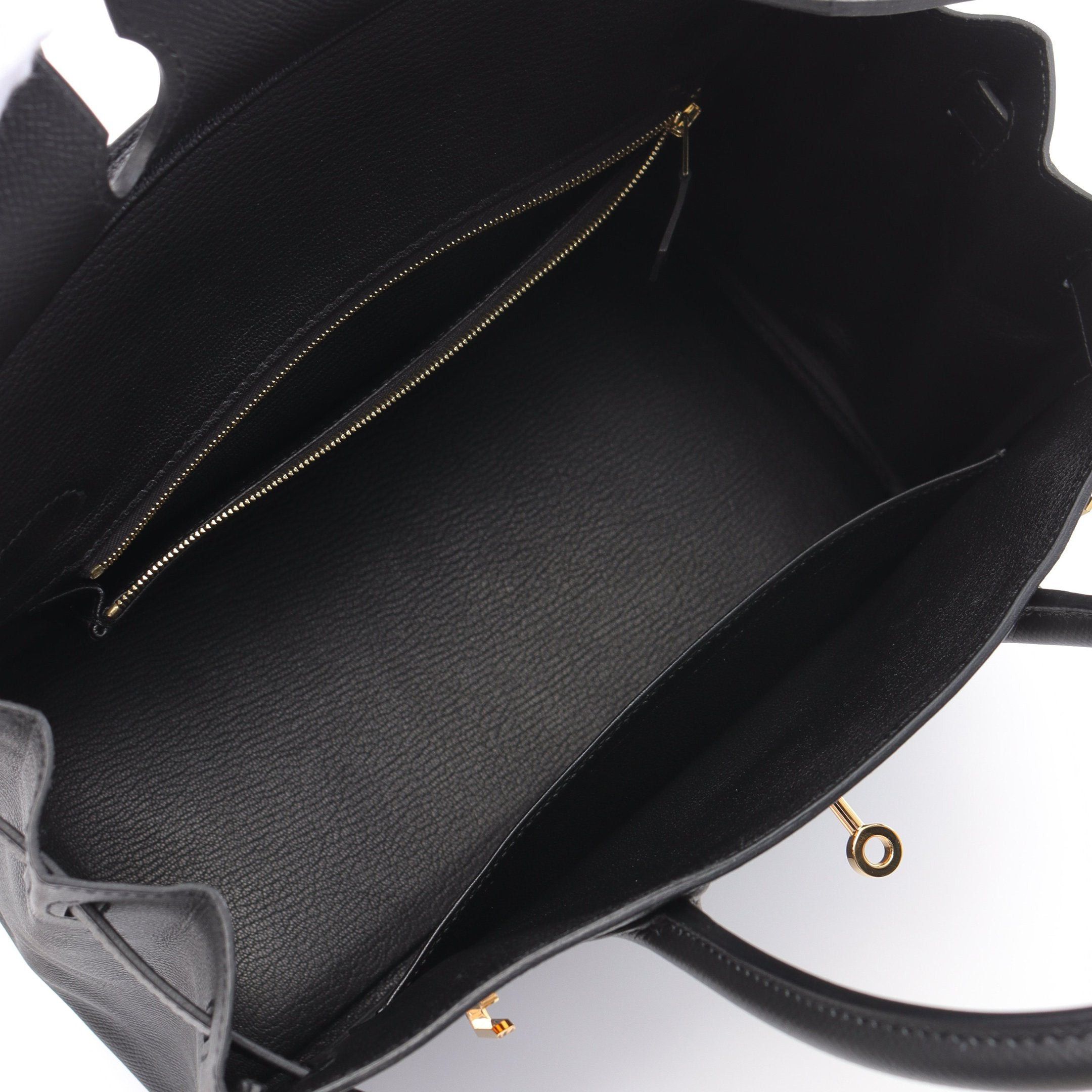 Hermes Hermes Birkin 30 Handbag Veau Epsom Black Gold Hardware Y Stamp Size ONE SIZE - 3 Thumbnail