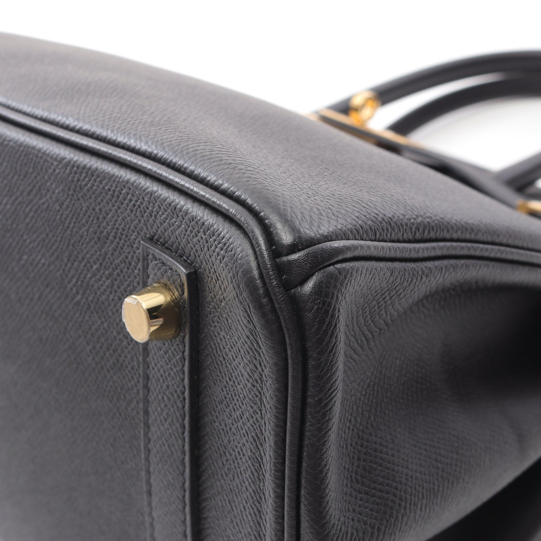 Hermes Hermes Birkin 30 Handbag Veau Epsom Black Gold Hardware Y Stamp Size ONE SIZE - 7 Thumbnail