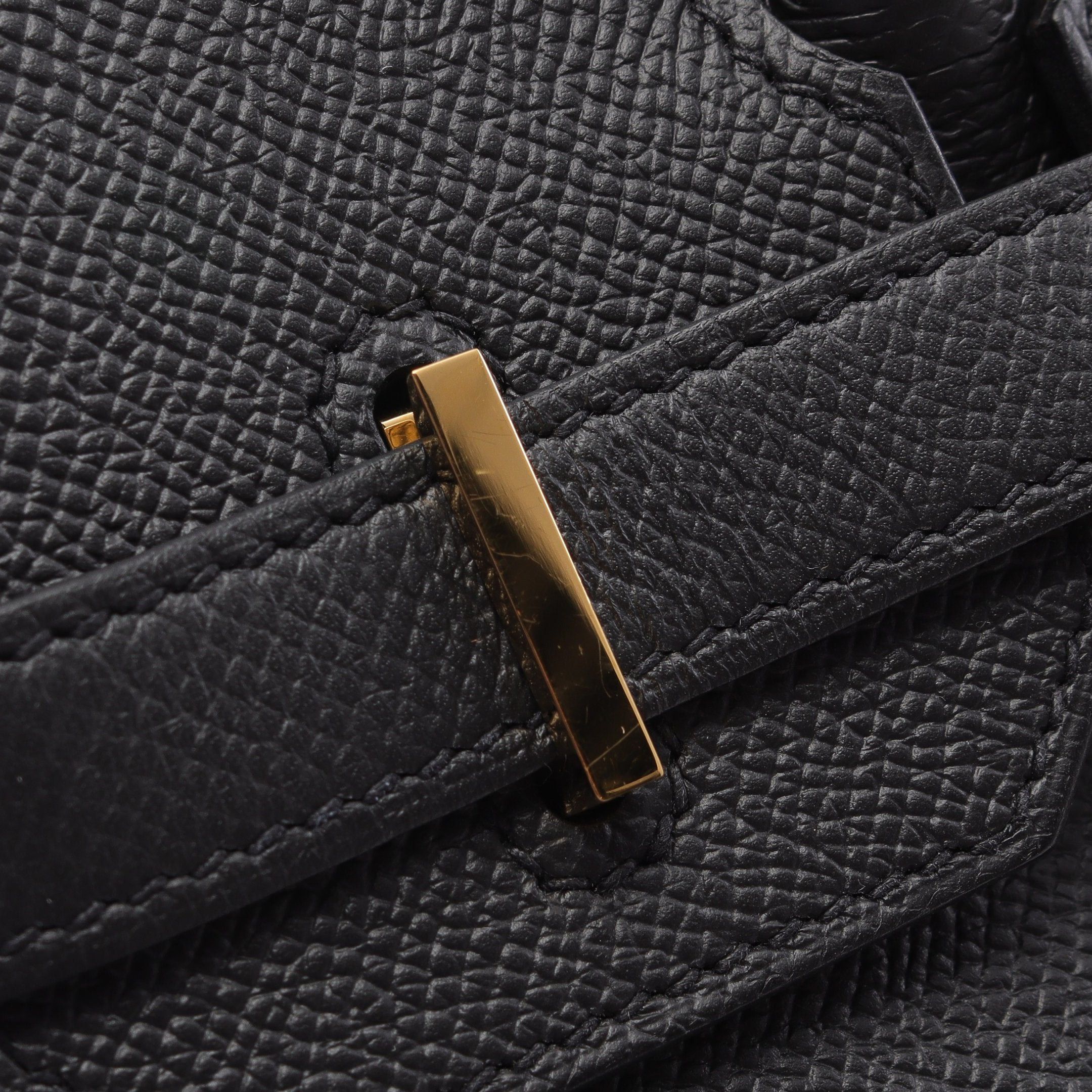 Hermes Hermes Birkin 30 Handbag Veau Epsom Black Gold Hardware Y Stamp Size ONE SIZE - 9 Thumbnail