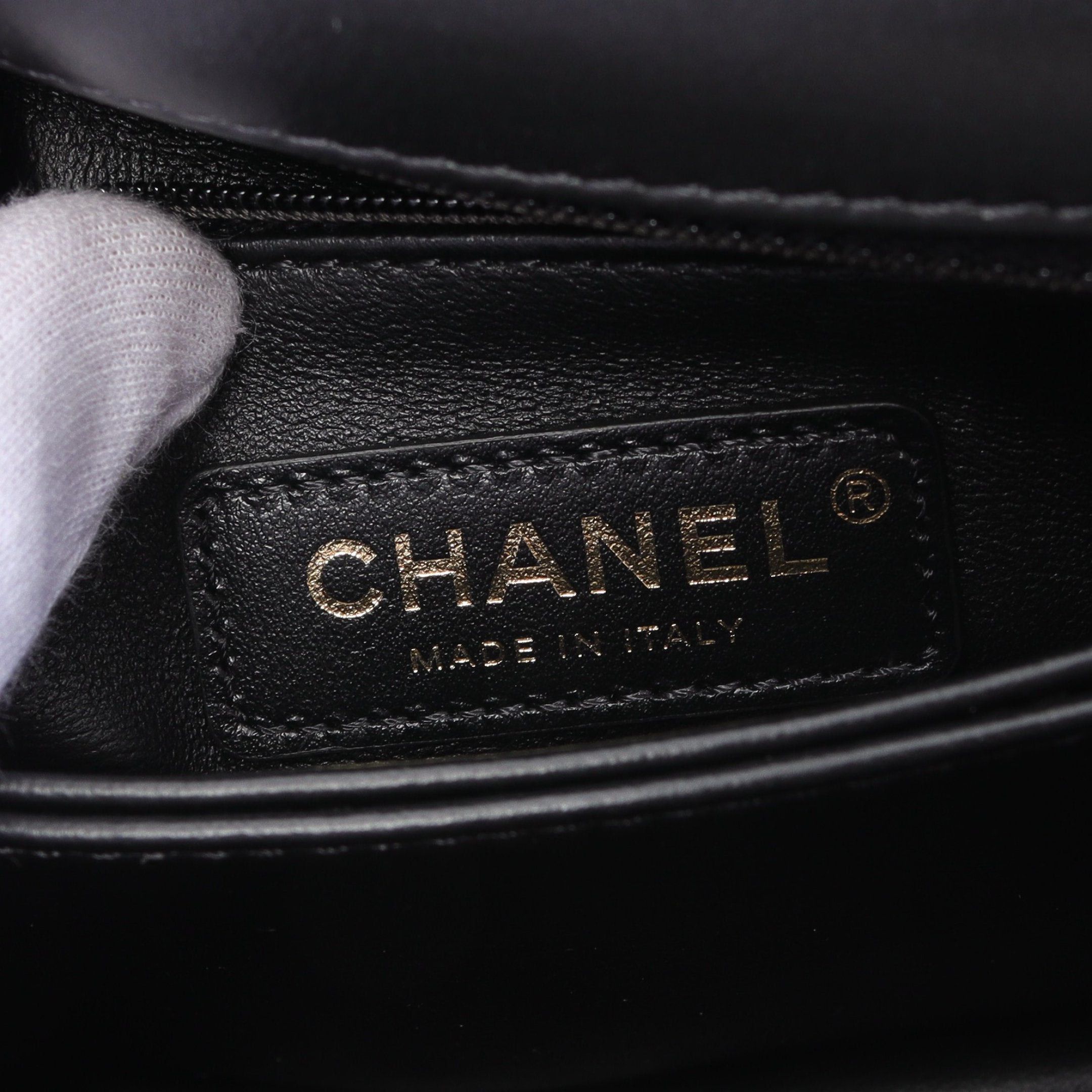 Chanel Chanel Coco Handle Flap Matelasse Handbag Lambskin Black Gold Hardware Size ONE SIZE - 4 Thumbnail