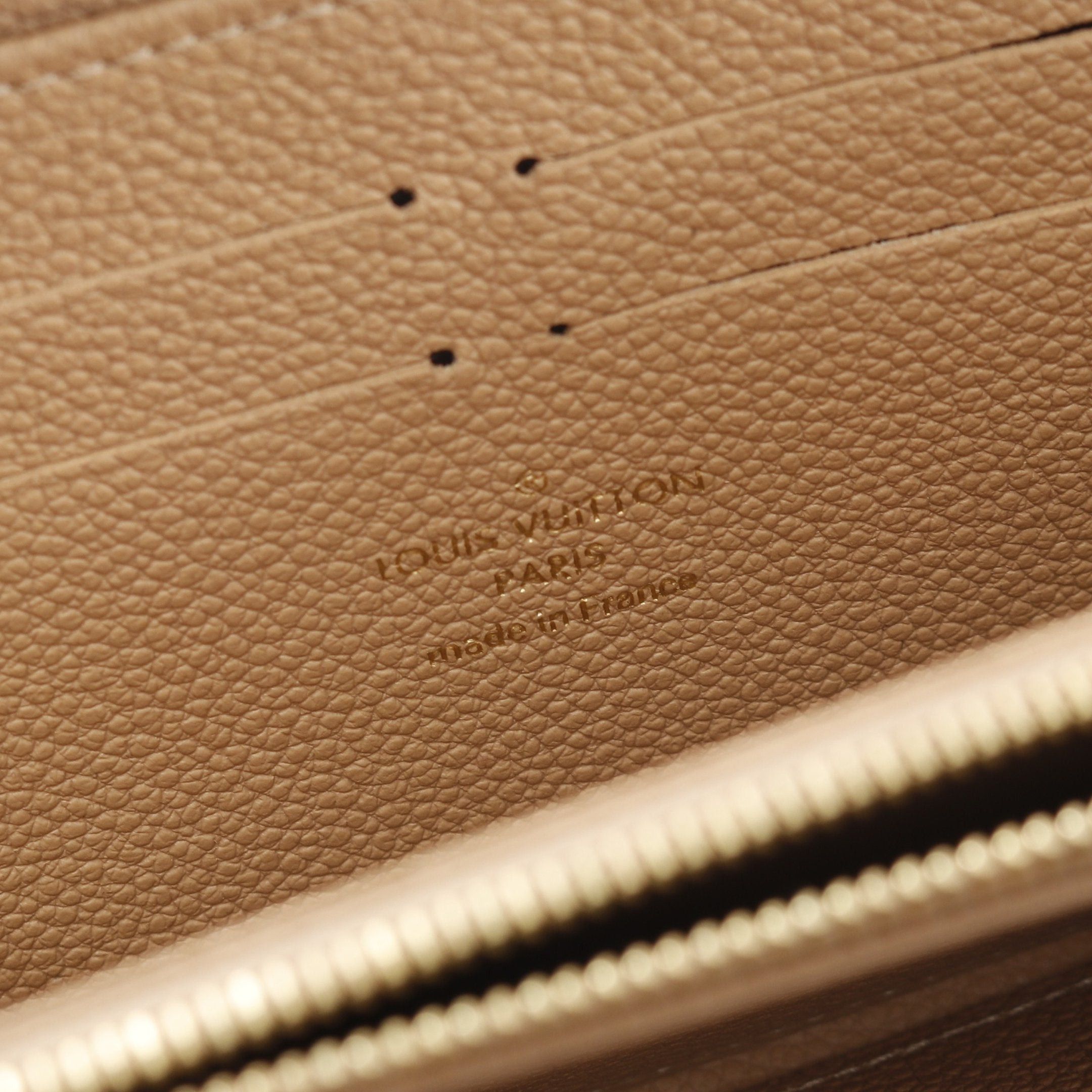 Louis Vuitton Louis Vuitton Zippy Wallet Monogram Empreinte Dune Round Zipper Long Leather Beige Size ONE SIZE - 4 Thumbnail