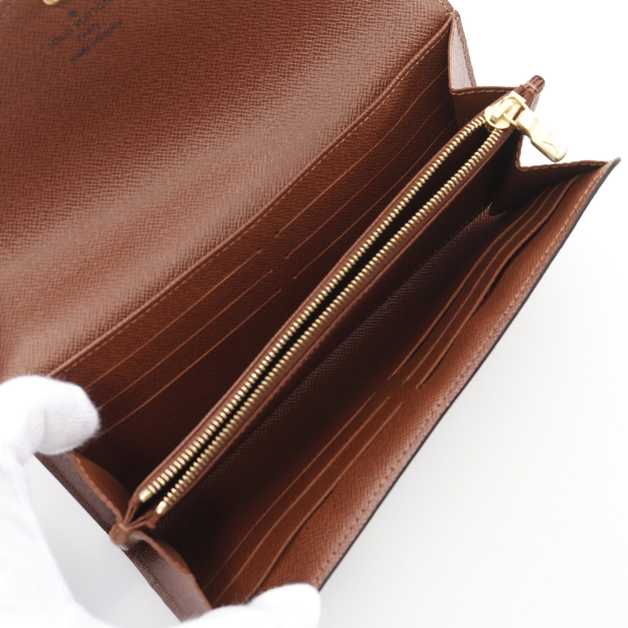 Louis Vuitton Louis Vuitton Portefeuil Sara Monogram Bi-Fold Long Wallet Brown Size ONE SIZE - 3 Thumbnail
