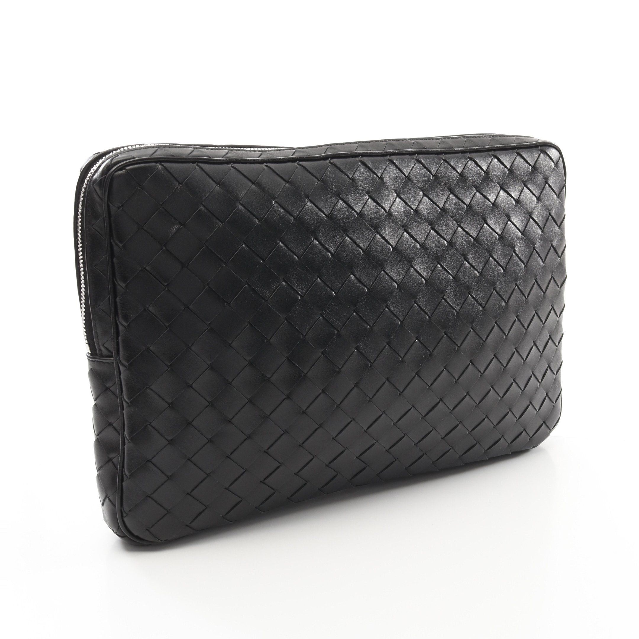 Bottega Veneta Bottega Veneta Intrecciato Clutch Bag Leather Black Size ONE SIZE - 2 Thumbnail