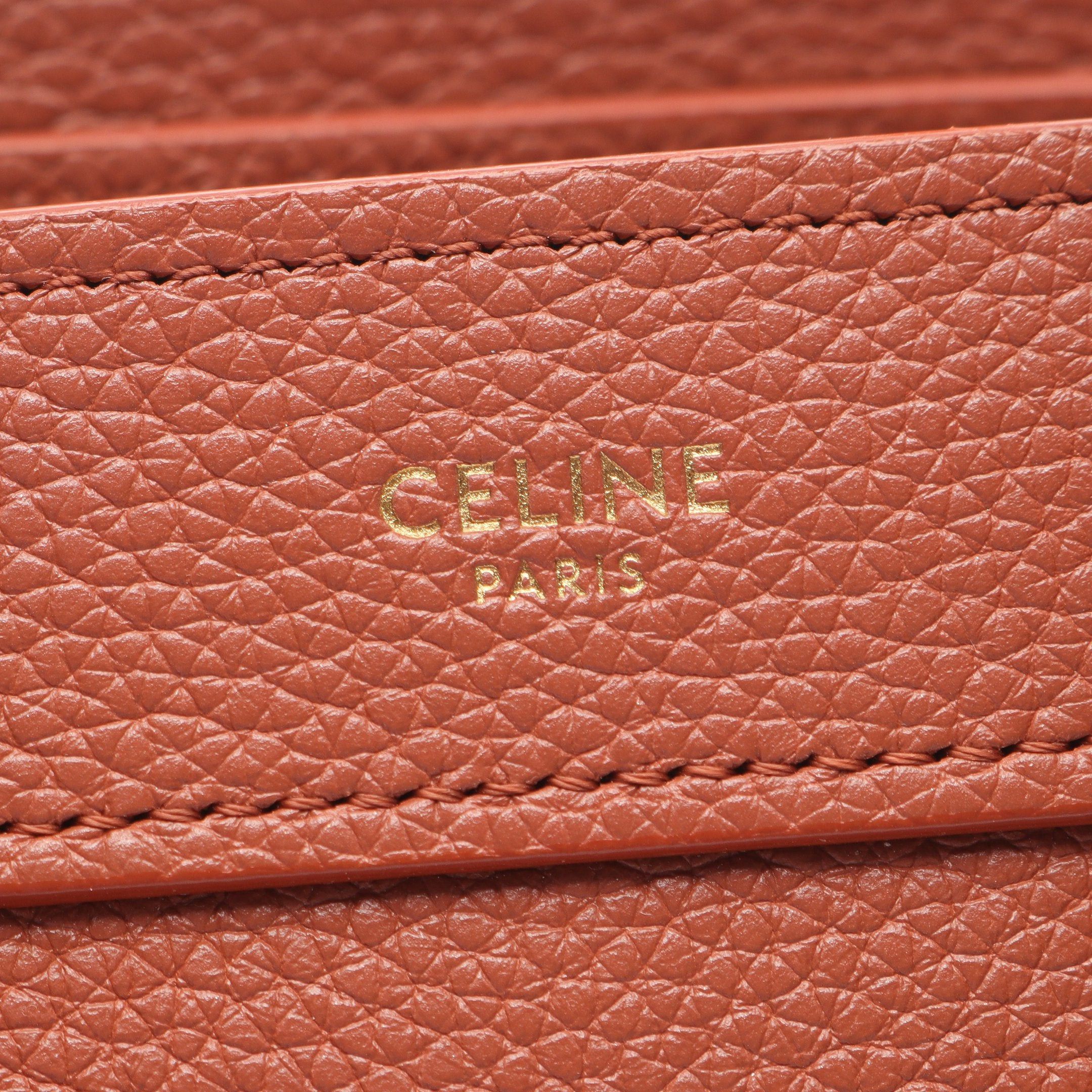 Celine Celine Luggage Nano Shopper Handbag Leather Orange Brown Size ONE SIZE - 4 Thumbnail