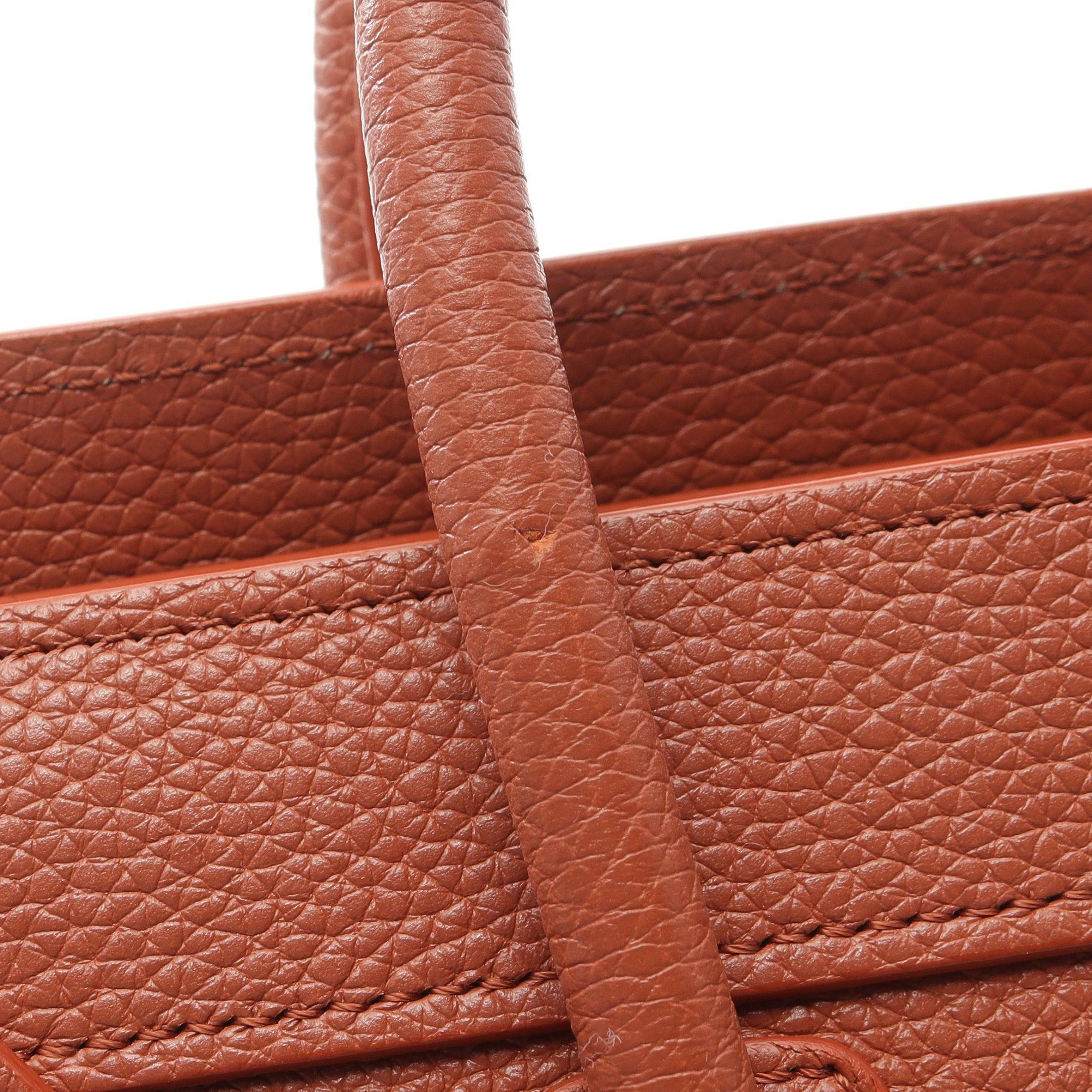 Celine Celine Luggage Nano Shopper Handbag Leather Orange Brown Size ONE SIZE - 10 Thumbnail
