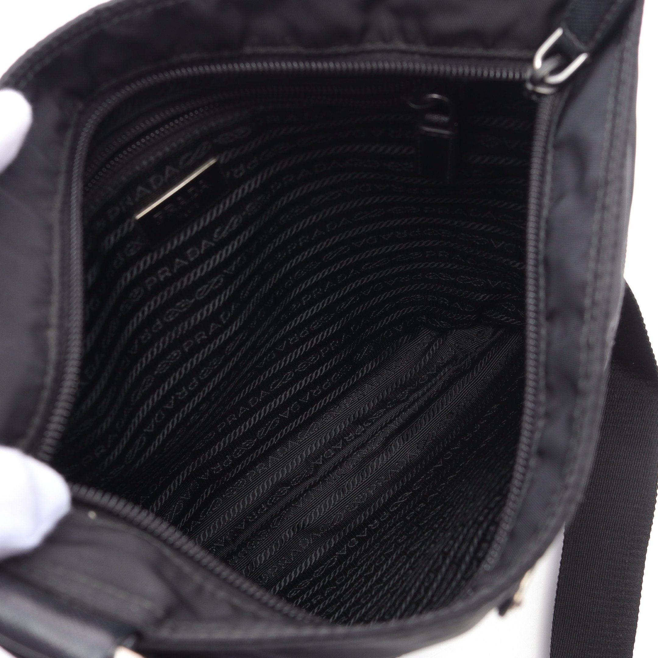 Prada Prada Shoulder Bag Nylon Saffiano Leather Black Size ONE SIZE - 3 Thumbnail