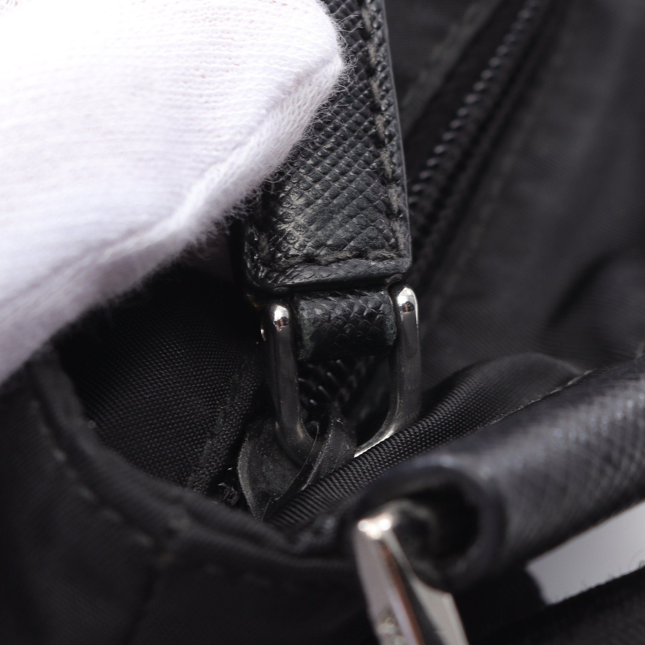Prada Prada Shoulder Bag Nylon Saffiano Leather Black Size ONE SIZE - 5 Thumbnail