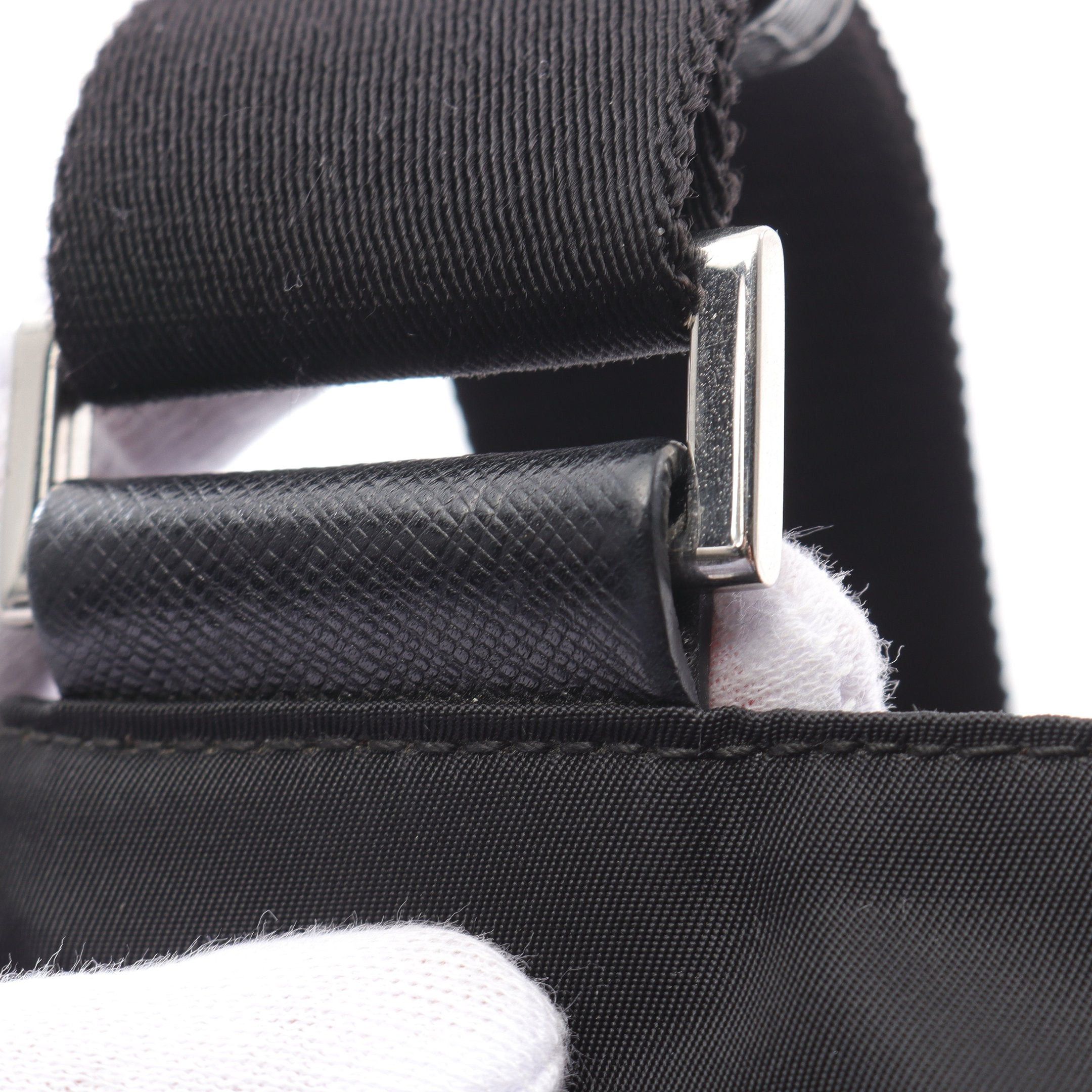 Prada Prada Shoulder Bag Nylon Saffiano Leather Black Size ONE SIZE - 13 Thumbnail