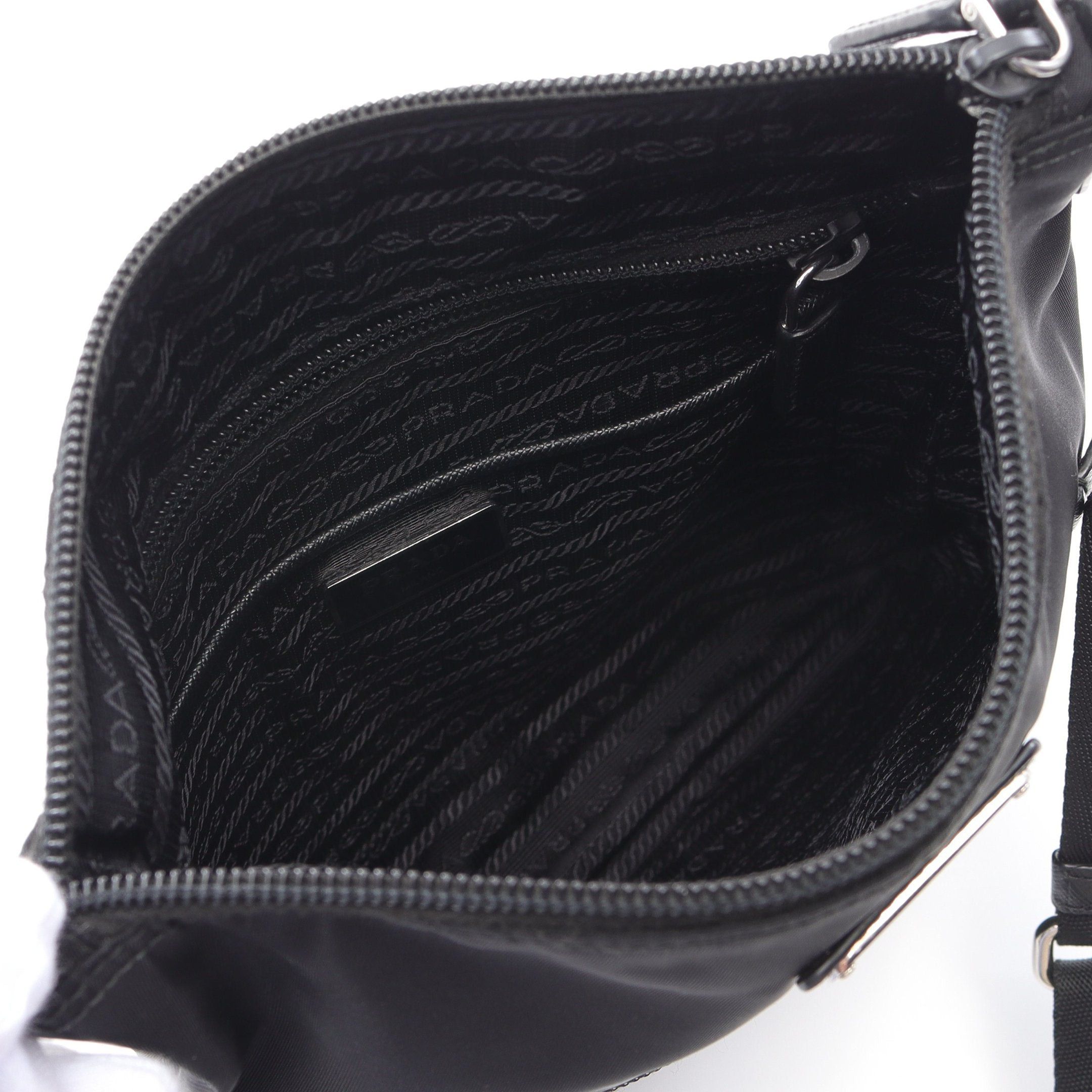 Prada Prada Shoulder Bag Nylon Saffiano Leather Black Size ONE SIZE - 3 Thumbnail