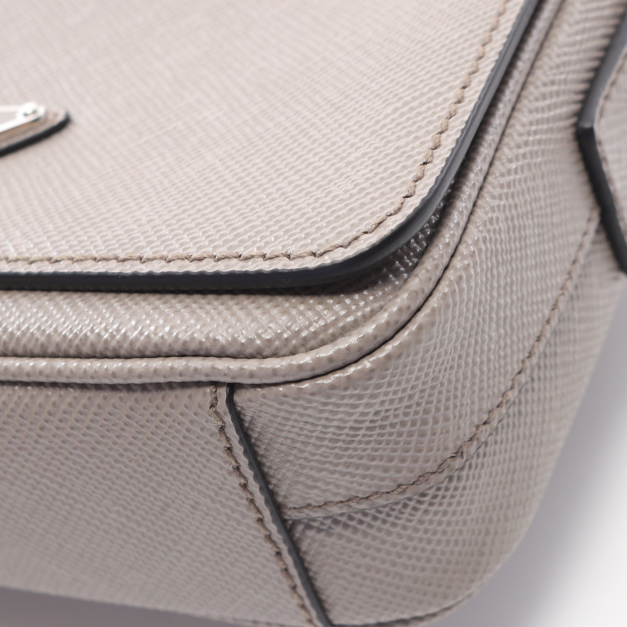 Prada Prada Shoulder Bag Saffiano Leather Gray Size ONE SIZE - 5 Thumbnail