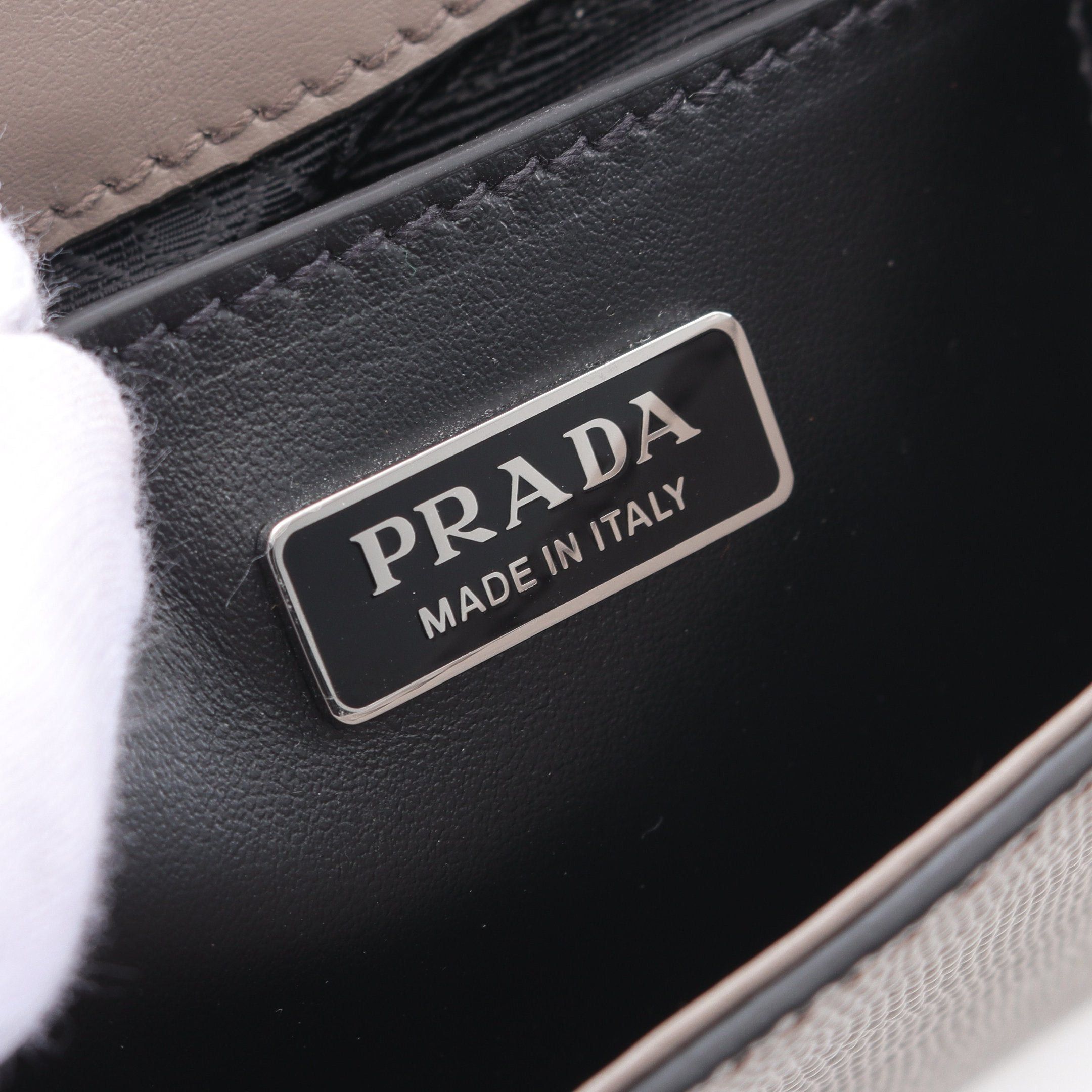 Prada Prada Shoulder Bag Saffiano Leather Gray Size ONE SIZE - 4 Thumbnail