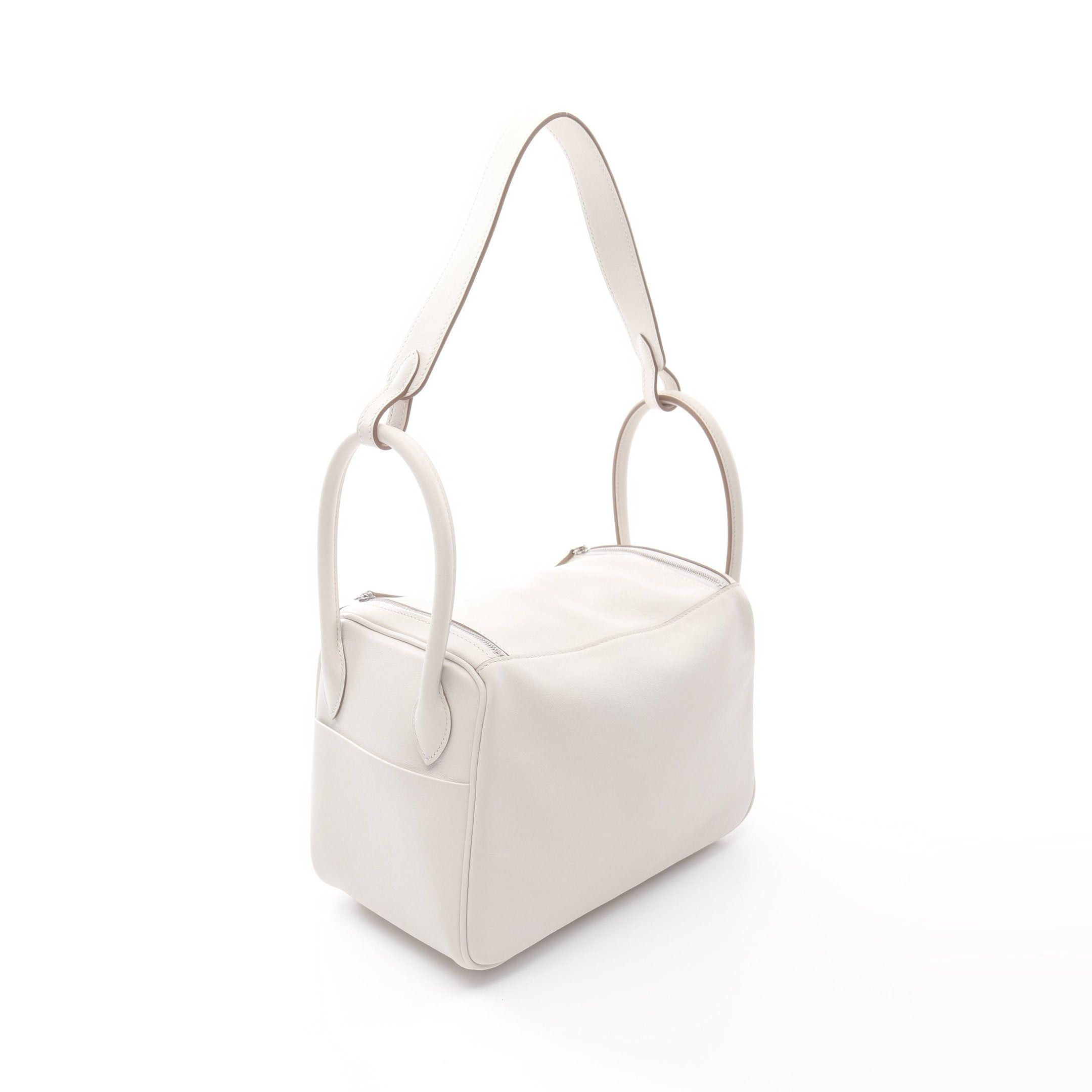 Hermes Hermes Lindy 26 Verso Gris Perle Grimeyer Shoulder Bag Veau Swift Off White Silver Hardware B Stamp Size ONE SIZE - 2 Thumbnail
