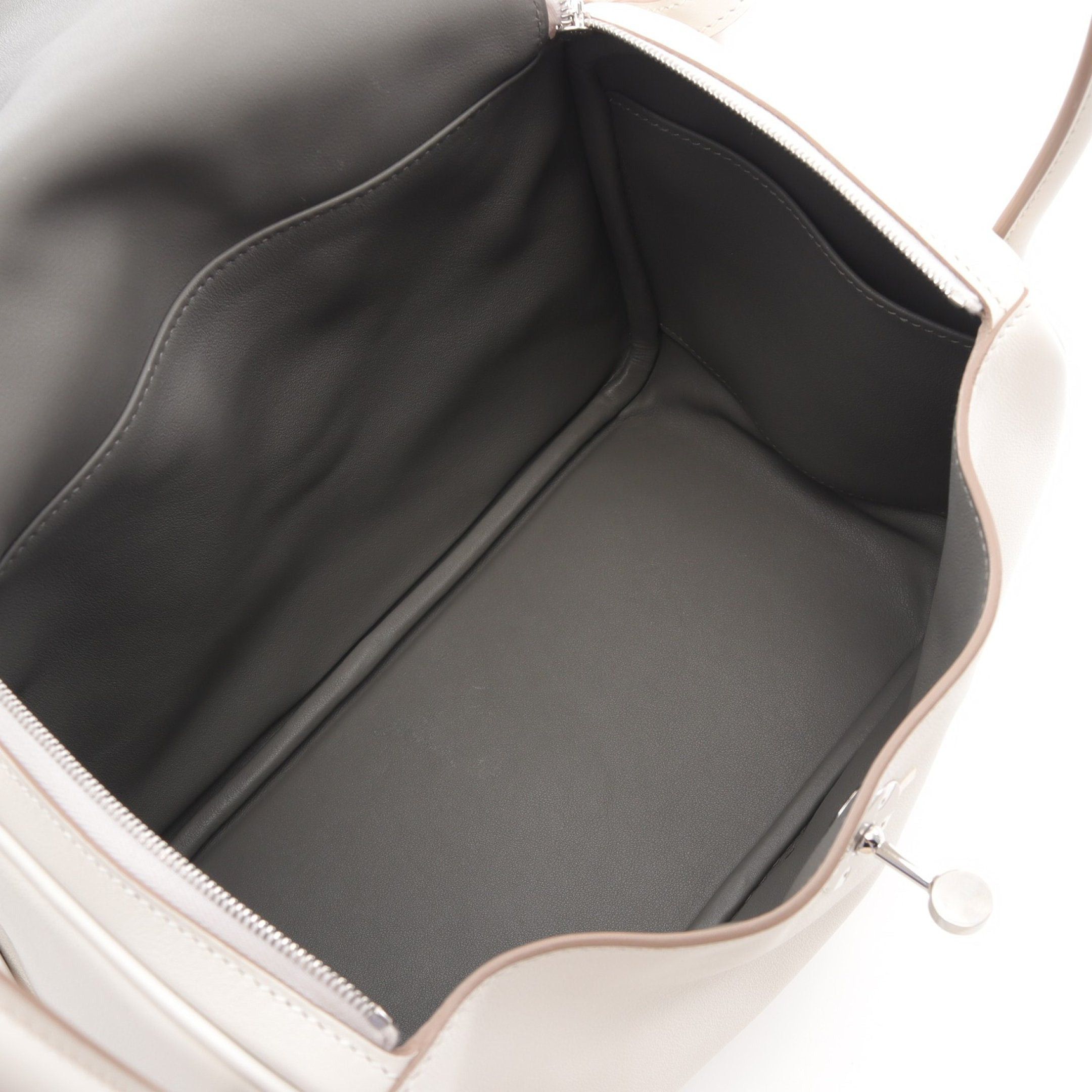 Hermes Hermes Lindy 26 Verso Gris Perle Grimeyer Shoulder Bag Veau Swift Off White Silver Hardware B Stamp Size ONE SIZE - 3 Thumbnail
